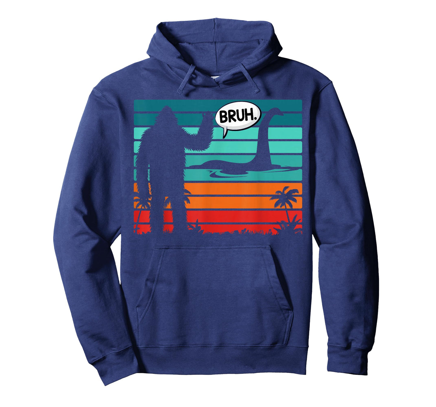 Funny Bigfoot Sasquatch Loch Ness Monster Introvert Bruh T-Shirt