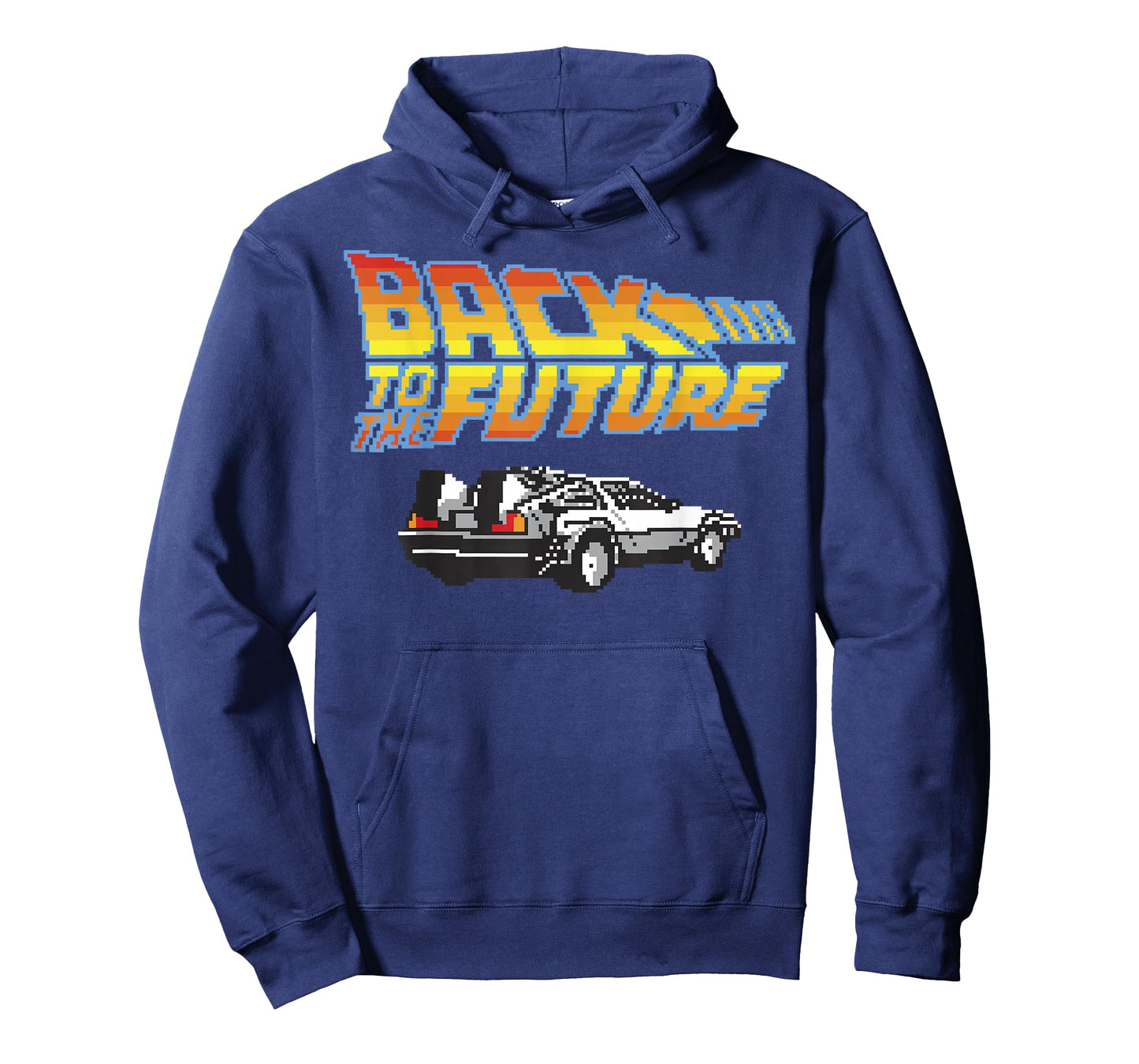 Back To The Future 8-Bit Delorean Logo Graphic T-Shirt T-Shirt