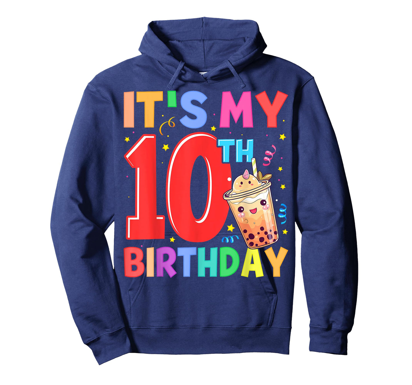 It's My 10th Birthday Bubble Boba Tea Party 10 Year Old Girl T-Shirt