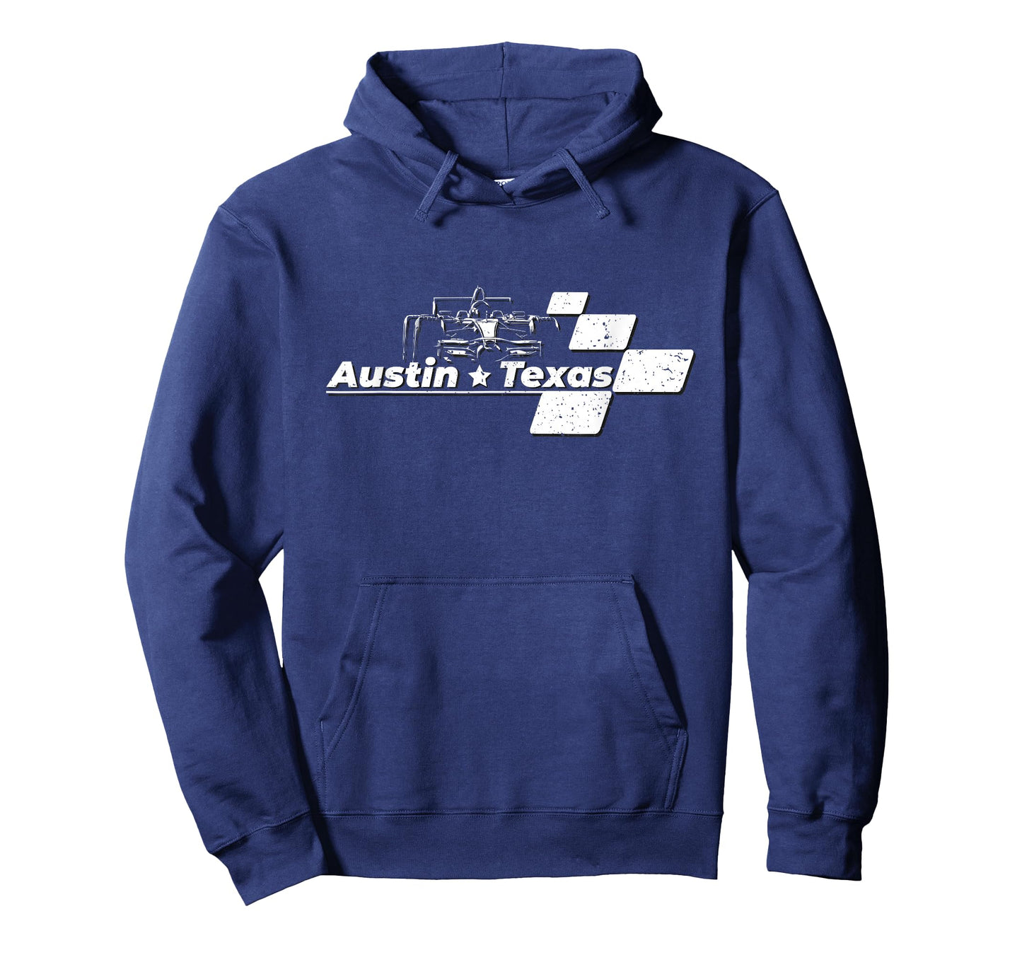 Vintage Checkered Racing Flag Austin Texas Race Car T-Shirt