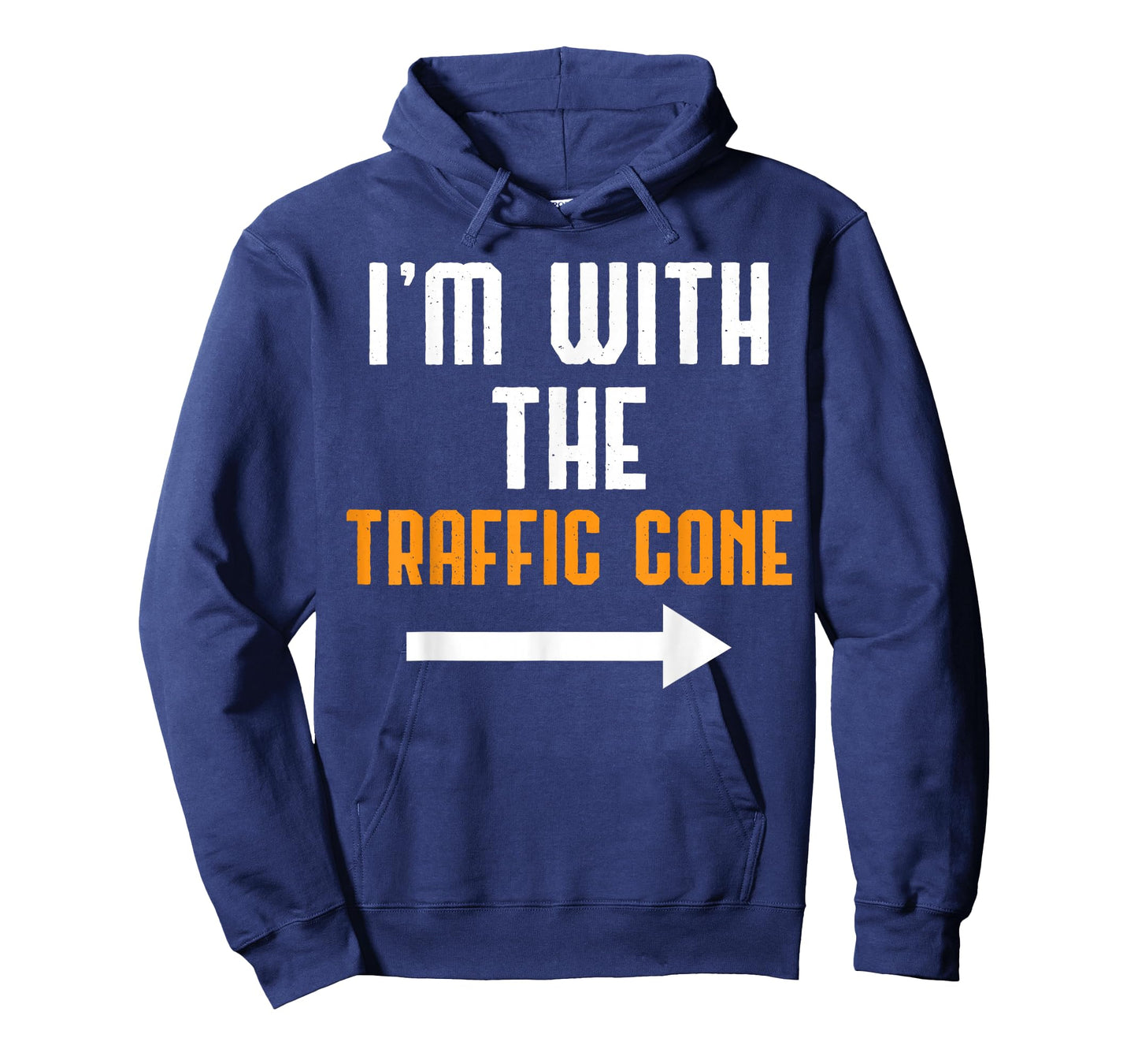 I'm With The Traffic Cone Costume Funny Halloween Couple T-Shirt