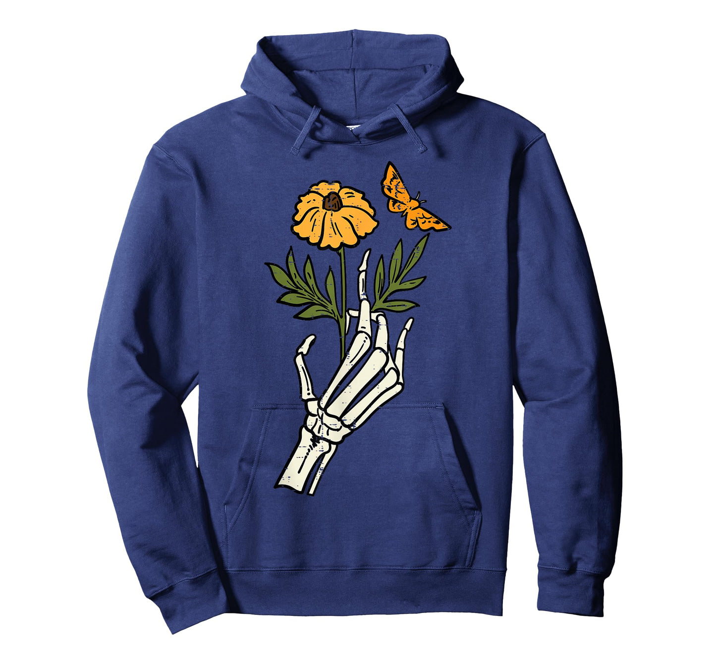 Floral Skeleton Hand Flower Retro Vintage Halloween Women T-Shirt