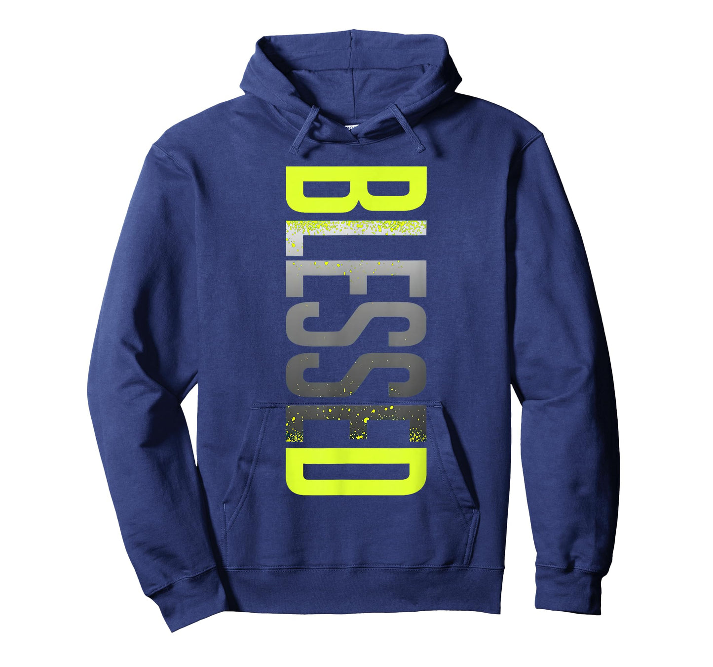 Neon Yellow Black Cool Grey Graphic Match T-Shirt - Hoodie | Navy