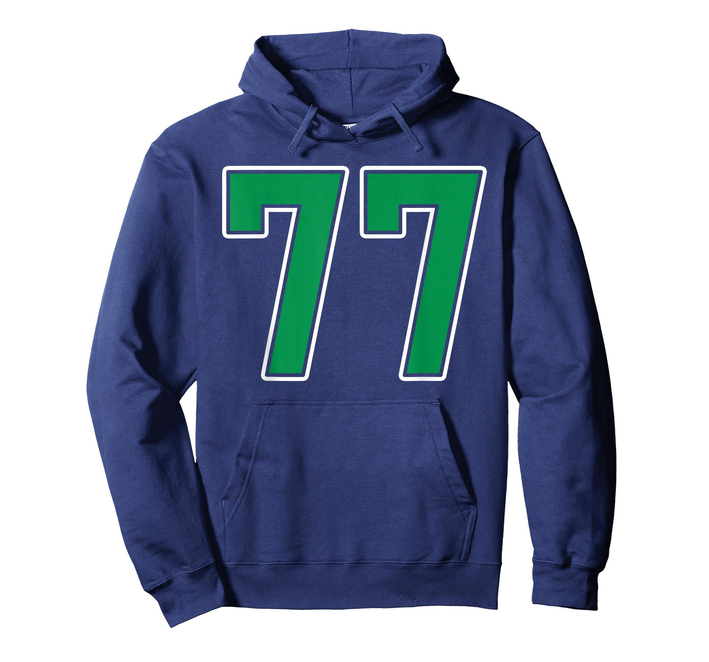 Kelly Green White Number 77 Jersey Player Uniform #77 T-Shirt