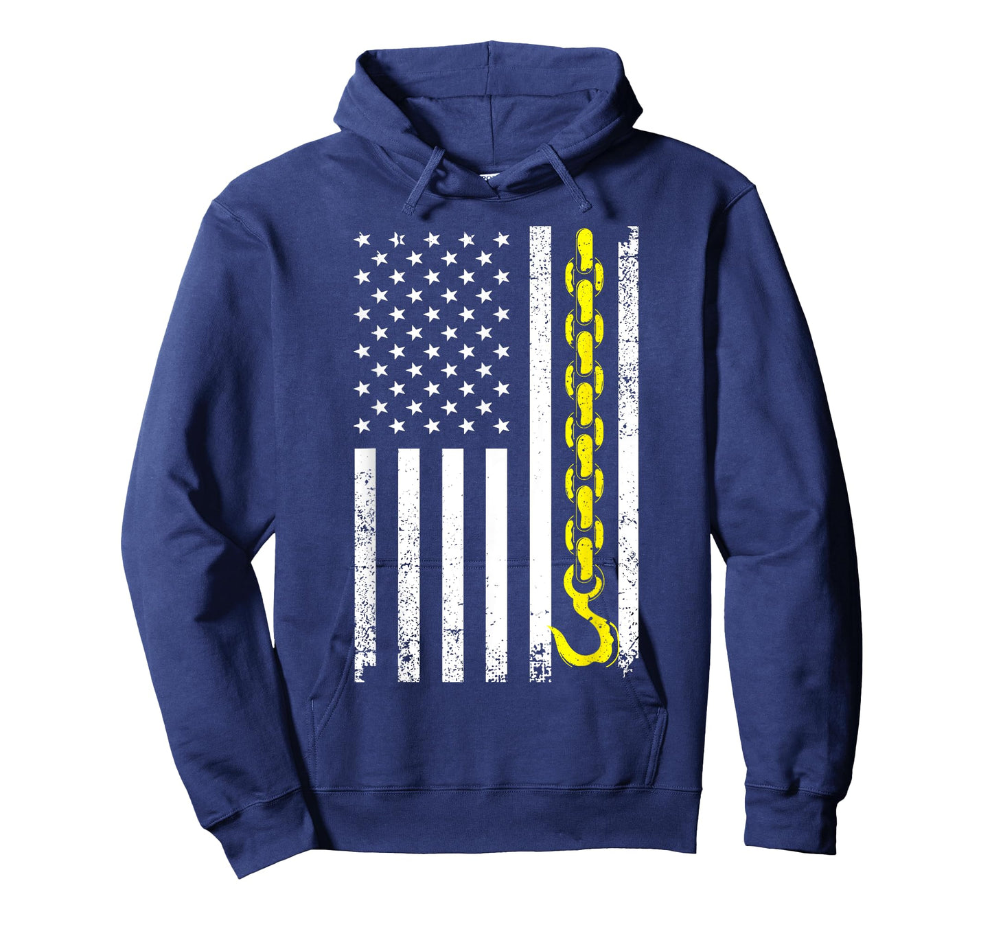 Funny Tow Truck Gift Men Women Cool US Flag Trucking Driver T-Shirt