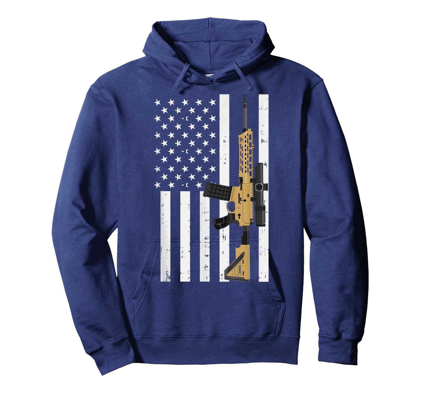 Retro Rifle American Flag - USA Patriotic Gun Lover Gift T-Shirt