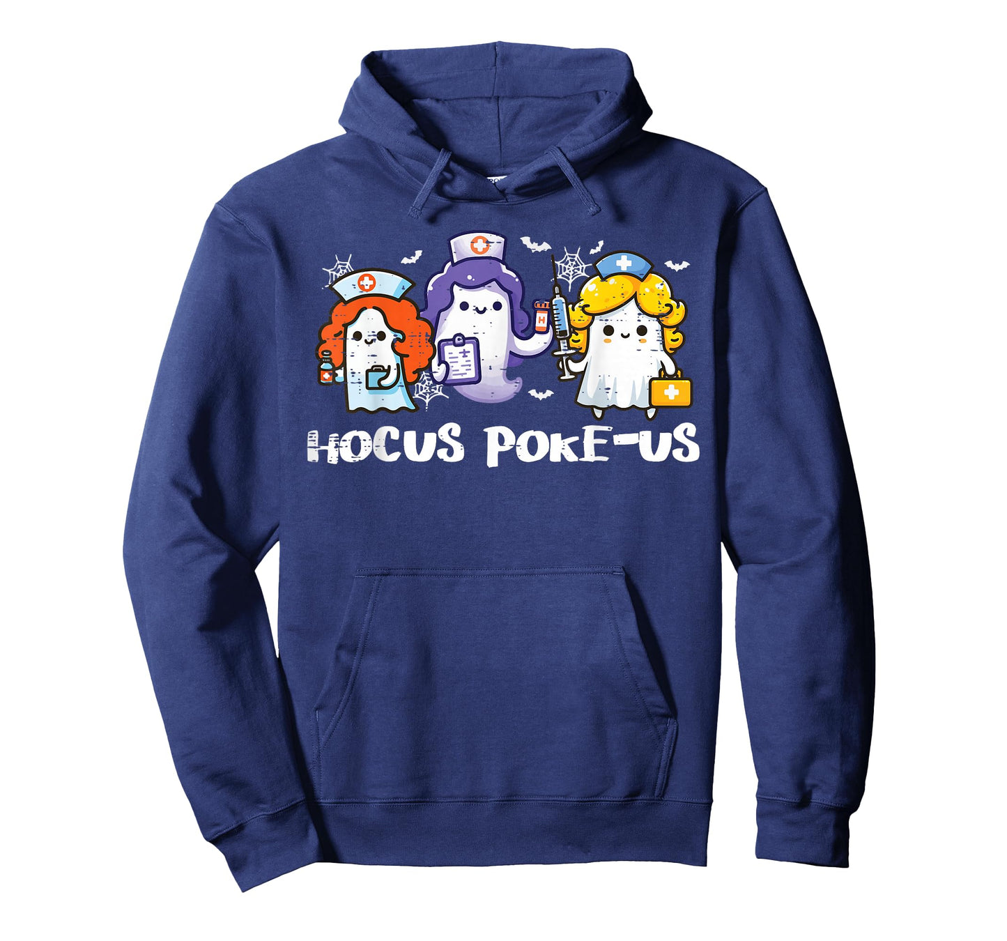 Halloween Ghost Nurse Hocus Poke Us Costume Scrub Top Women T-Shirt