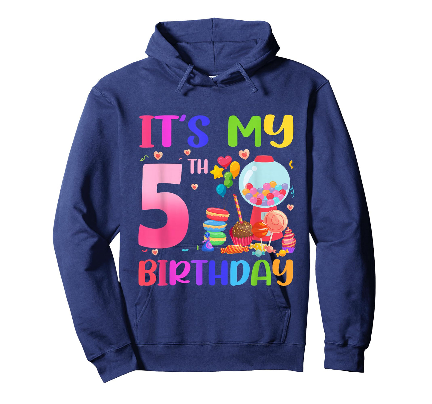 It's My 5th Birthday Girl Candy Candyland 5 Year Old T-Shirt