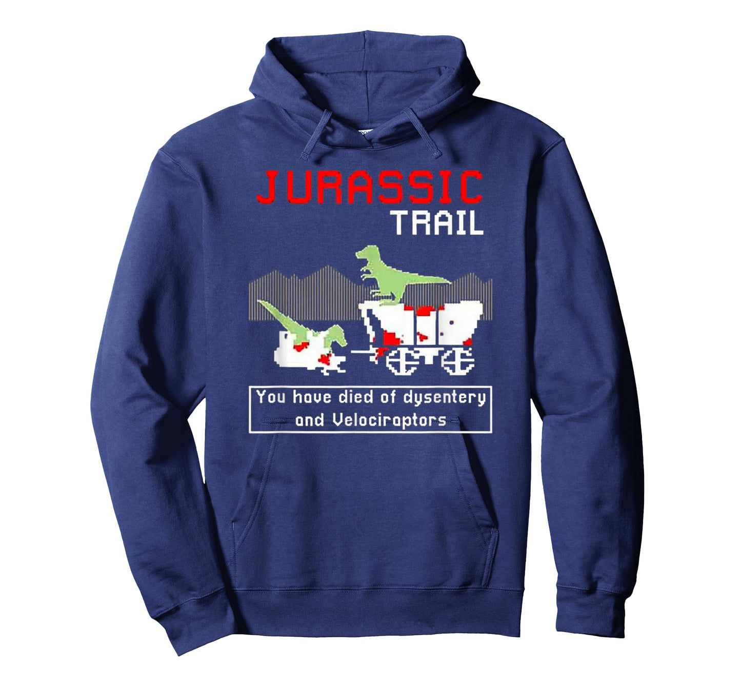 Jurassic Trail - You Have Died of Dysentery and Velociraptor T-Shirt