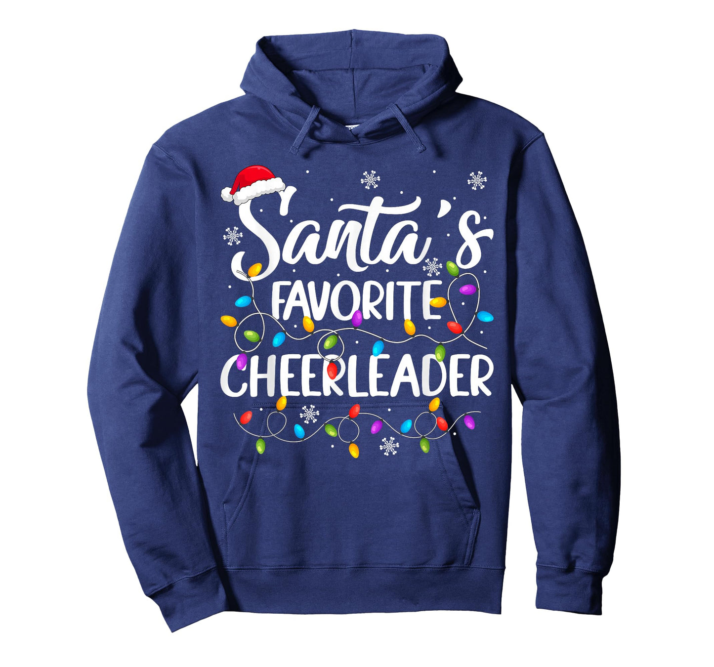 Santa Favorite Cheerleader Christmas Funny Cheerleading Xmas T-Shirt