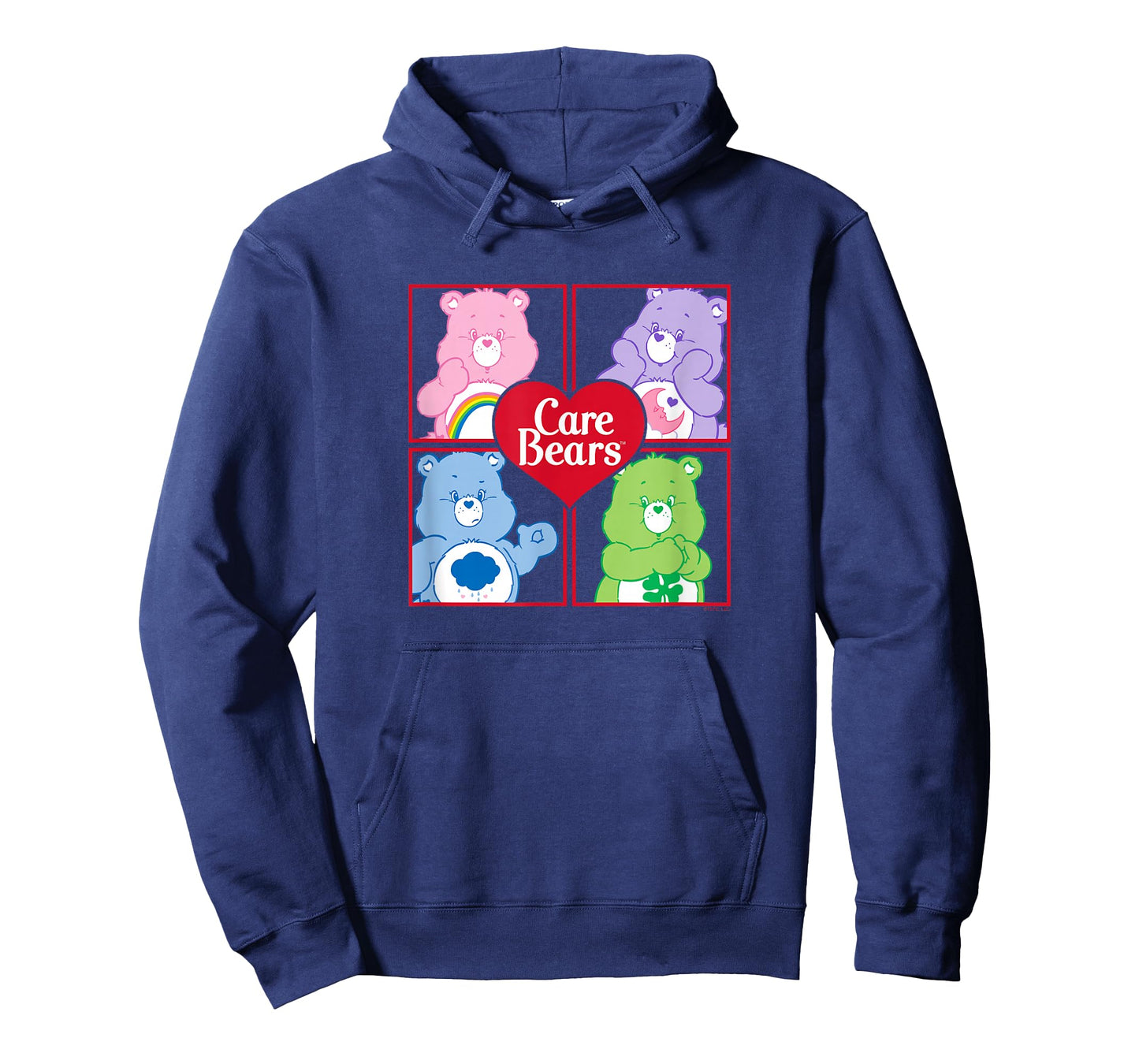 Care Bears Four Block Bears Heart Logo Retro Cartoon T-Shirt