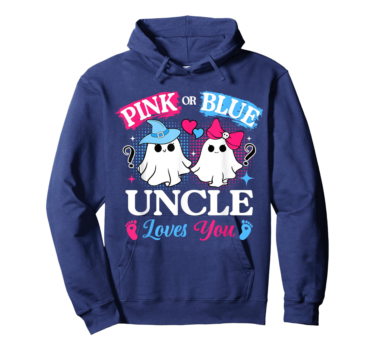 Pink or Blue Uncle Loves You Gender Reveal Halloween T-Shirt