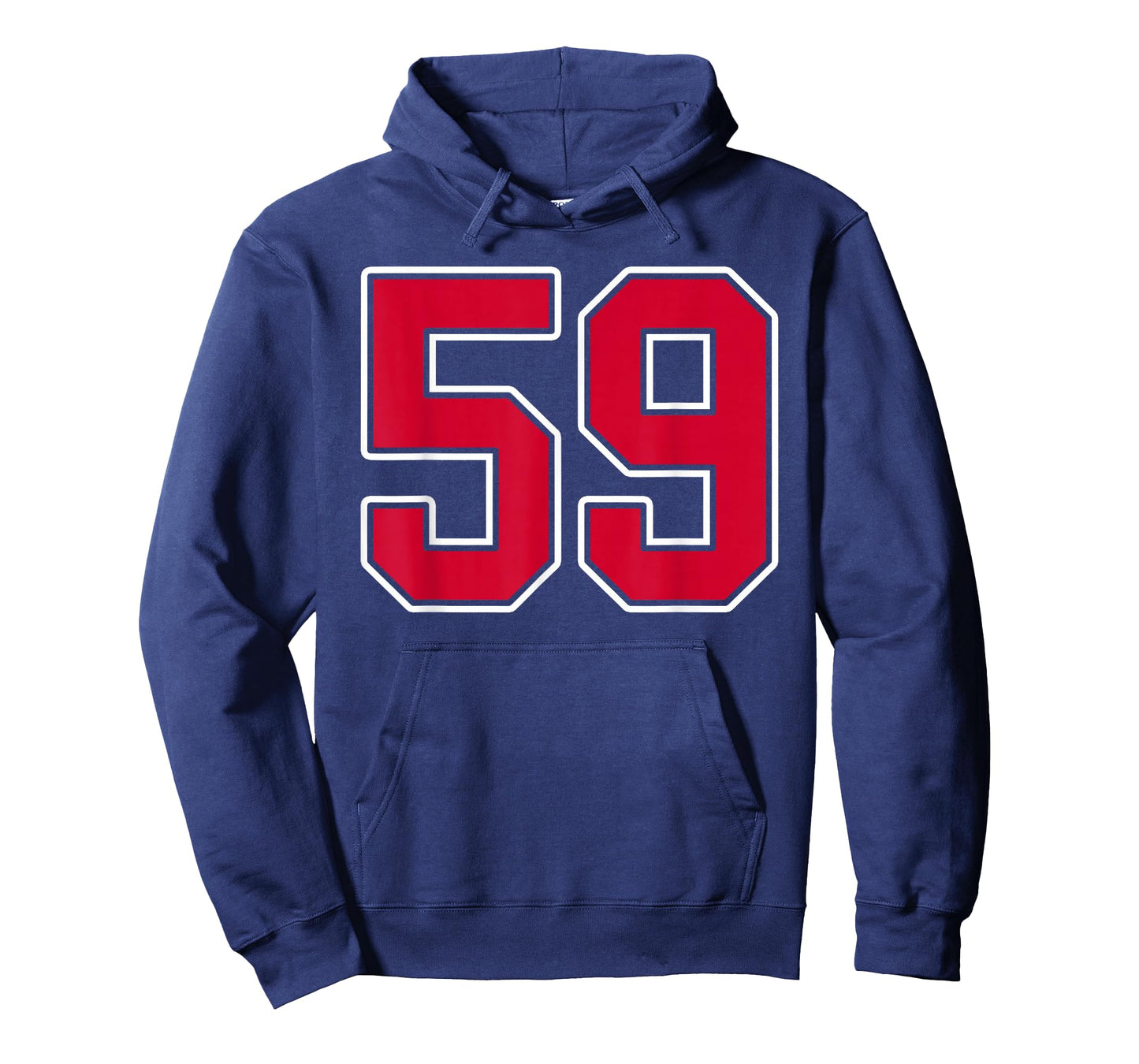 Red White Number 59 Jersey Player Uniform #59 T-Shirt