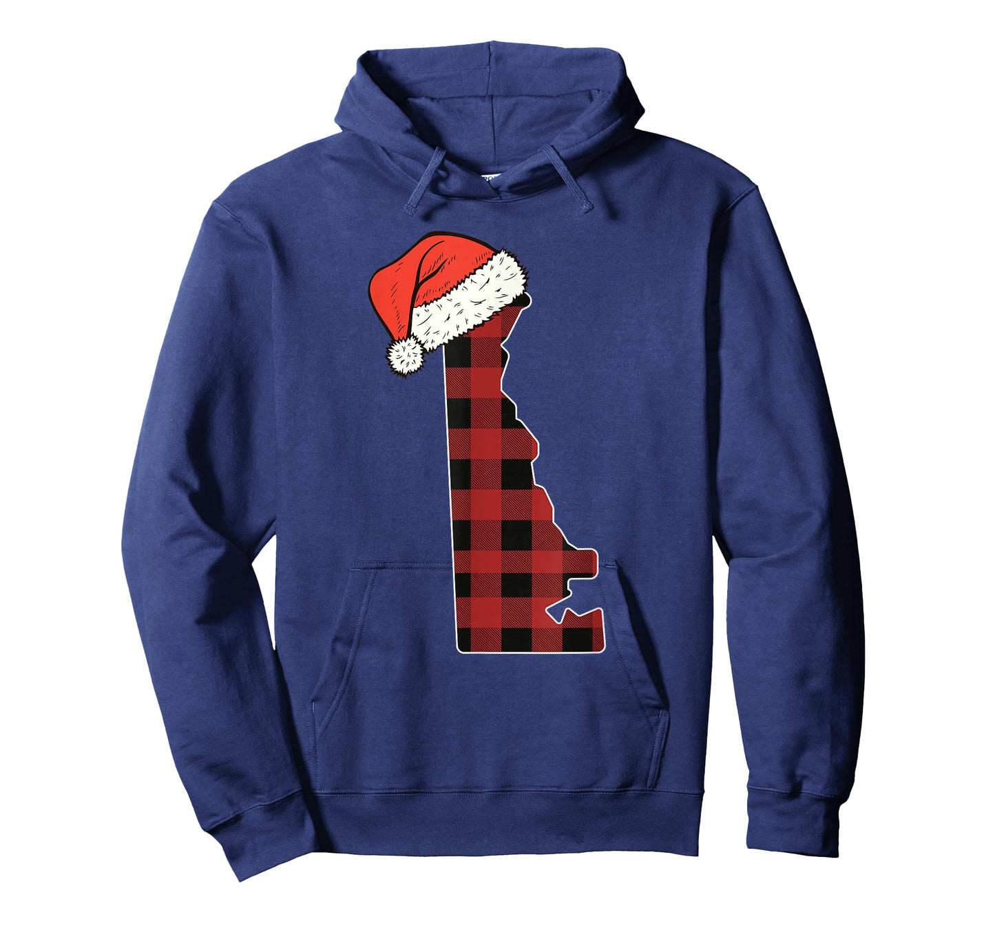 Delaware Plaid Christmas Santa Hat Holiday Matching Design T-Shirt