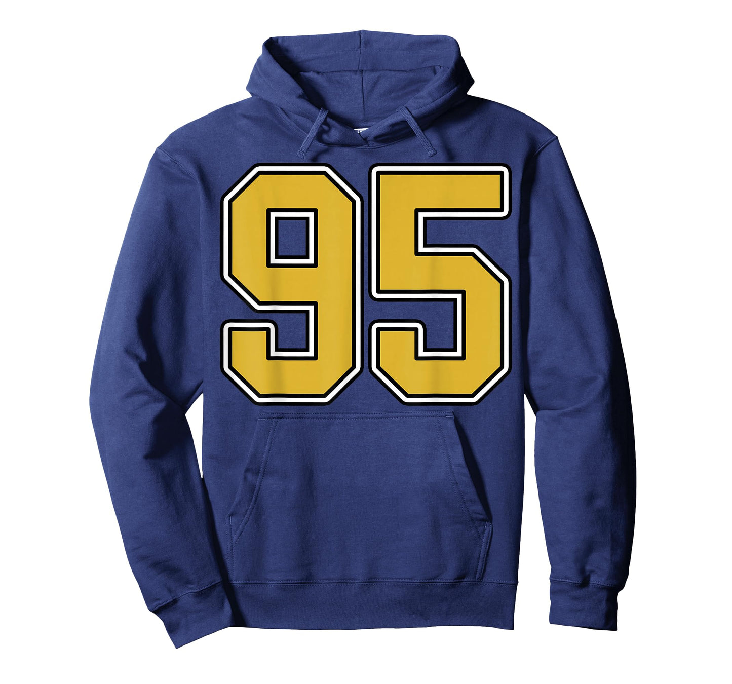 Old Gold Black White Sports Number 95 Jersey Uniform Player T-Shirt