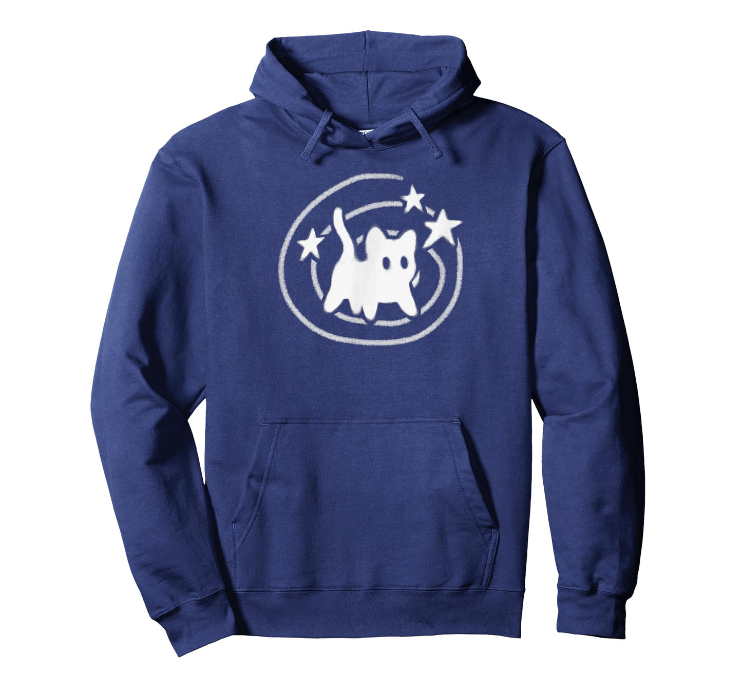 Y2K 90s Scary Tomcat Cat is Scared Under Starry Tail T-Shirt