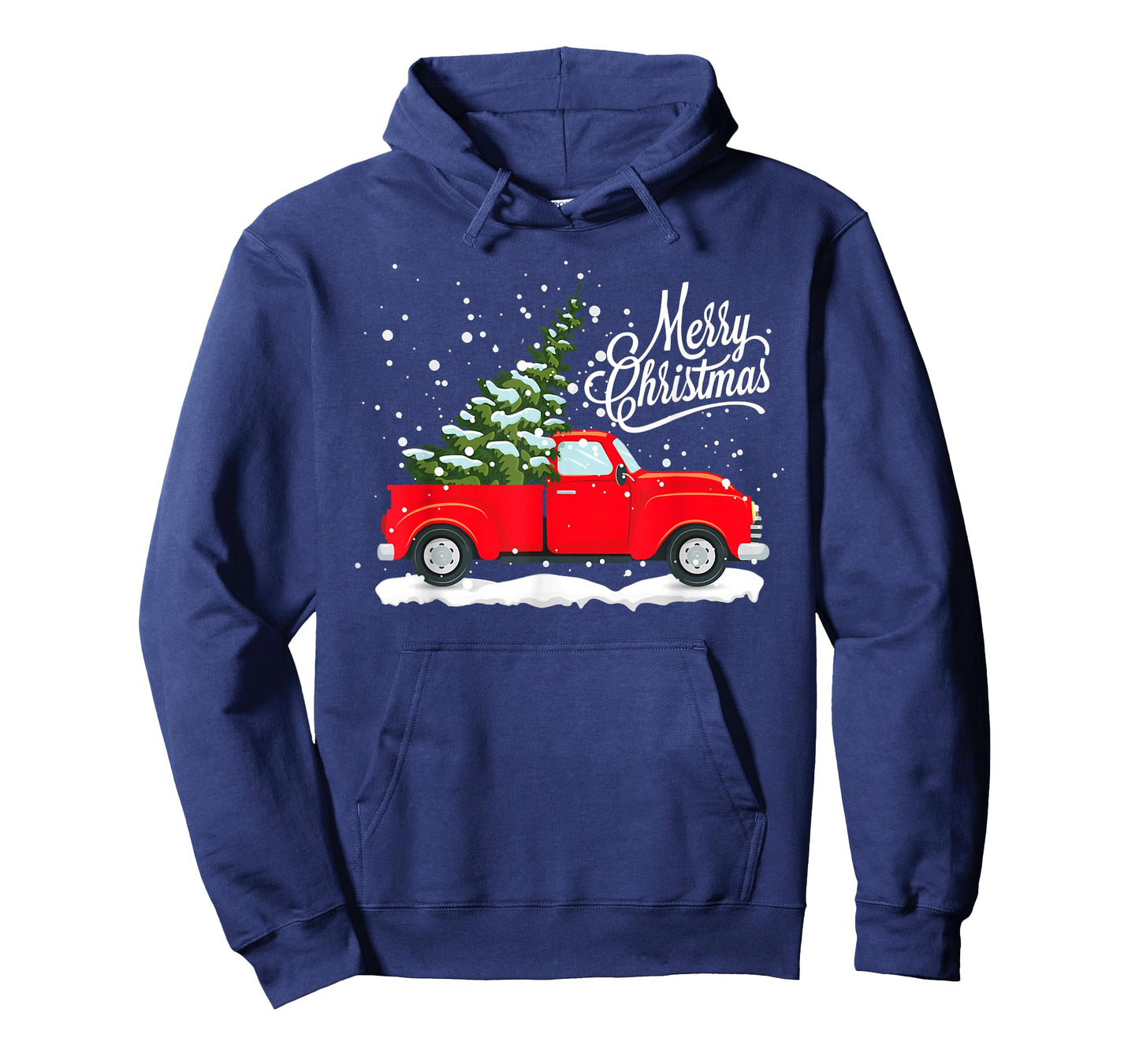 Vintage Red Truck Christmas Tree Pajama Family Xmas Party T-Shirt