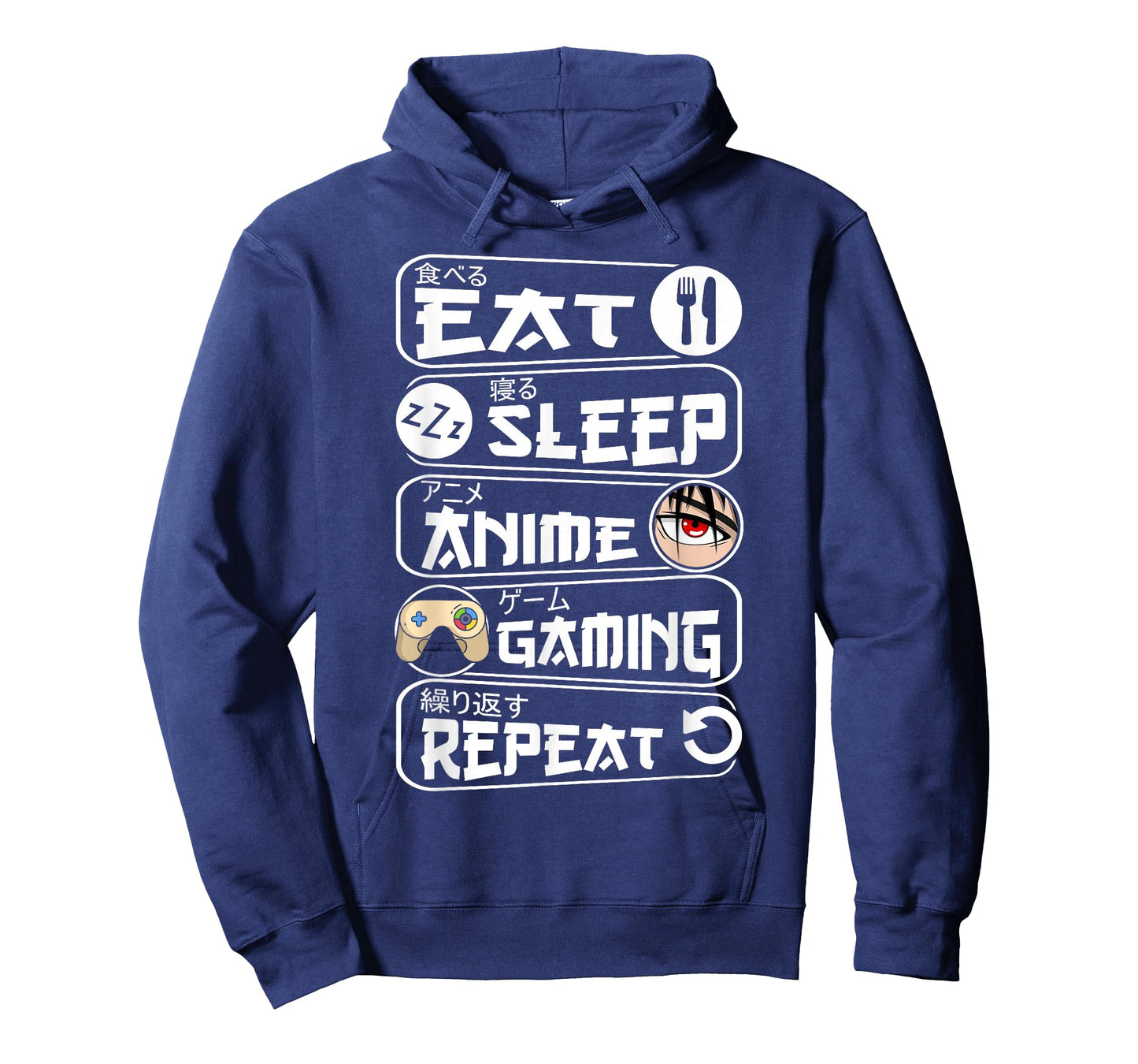 Eat Sleep Anime Gaming Shirt Repeat Kawaii Anime Gamer T-Shirt