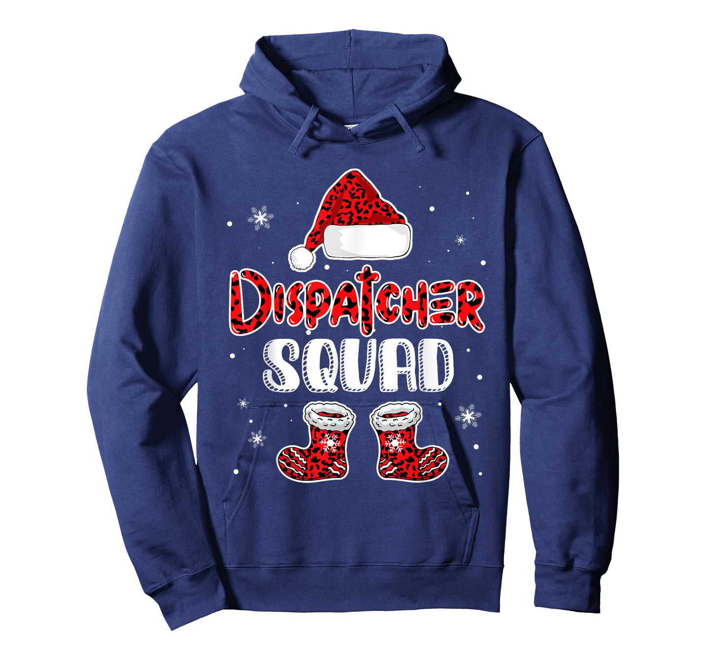 Dispatcher Squad Leopard Santa's Hat Christmas Dispatcher T-Shirt