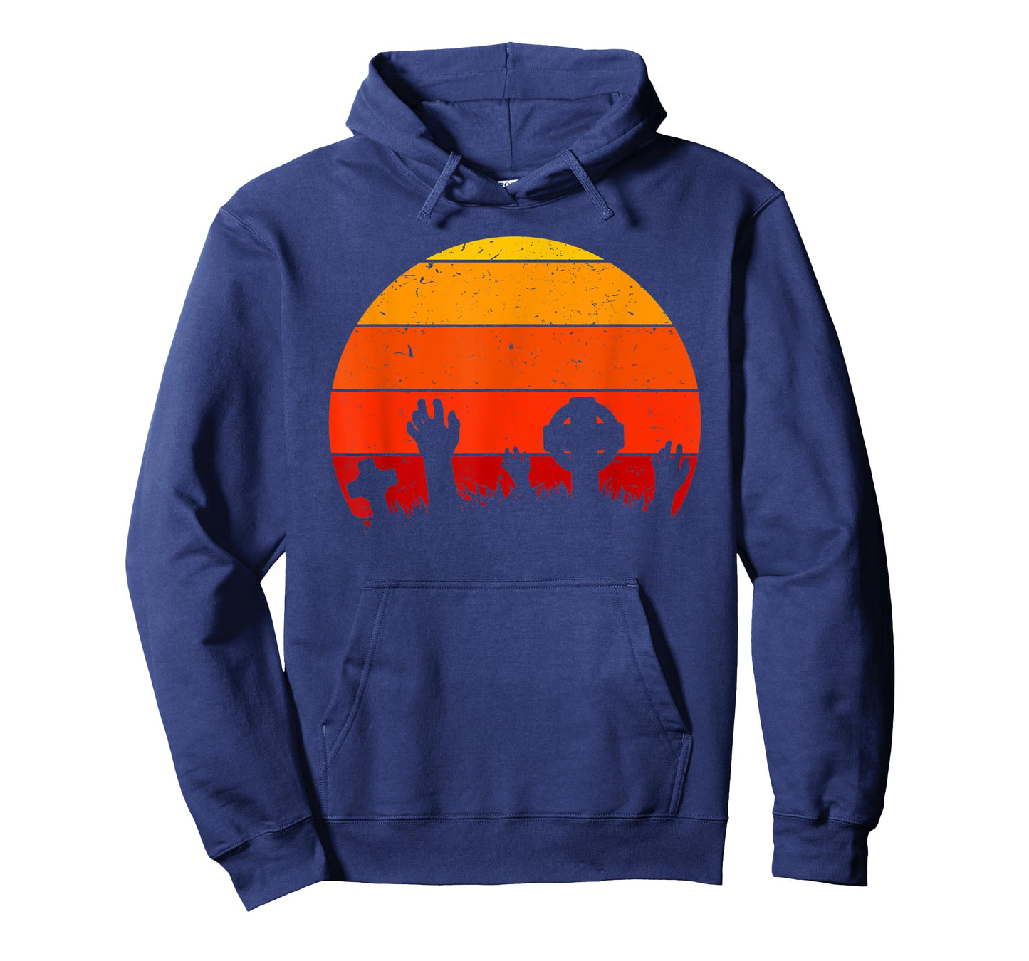 Vintage Retro Sunset Halloween Cemetery, Halloween Costume T-Shirt