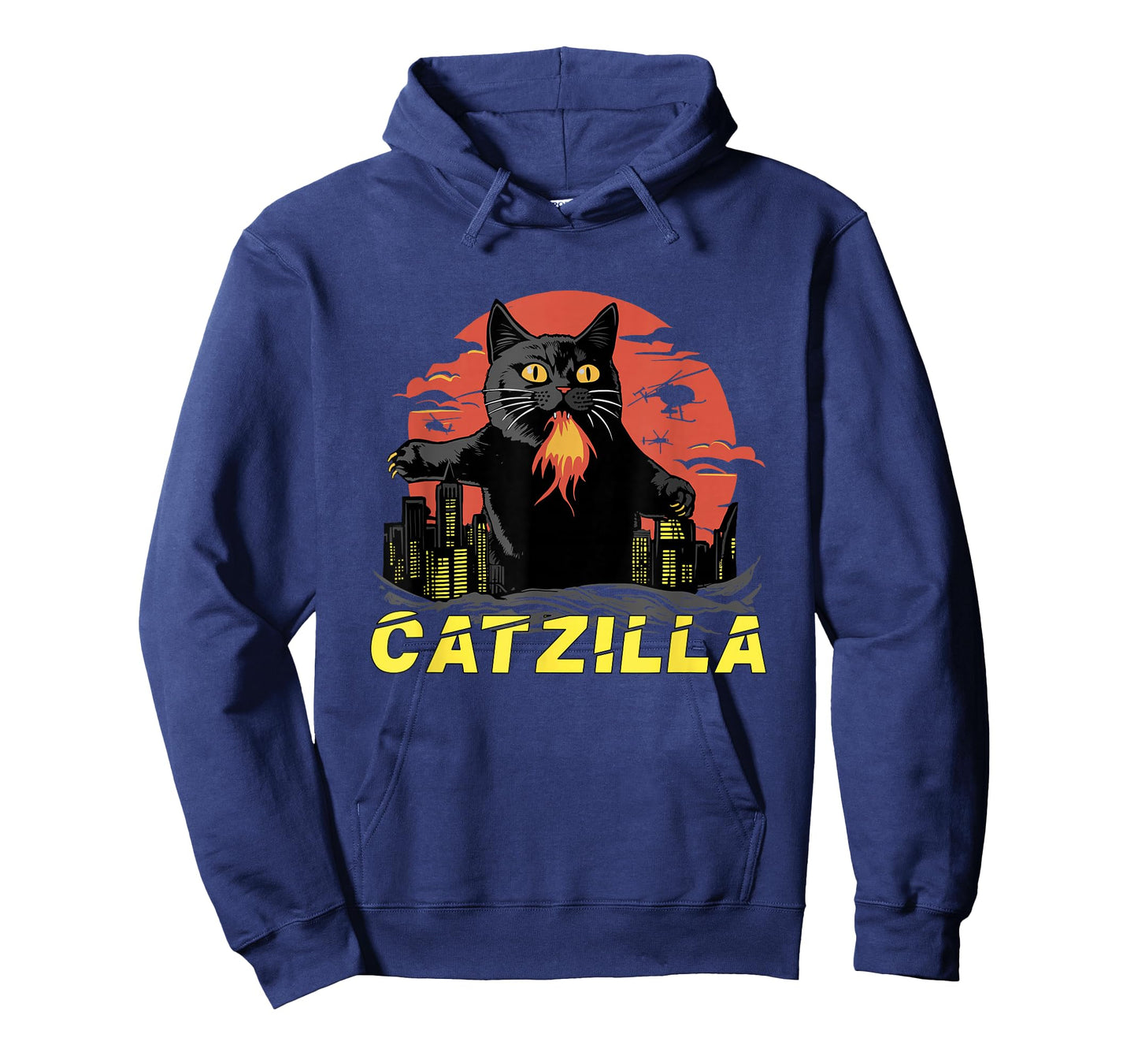 Japanese Cat Sunset Catzilla T-Shirt