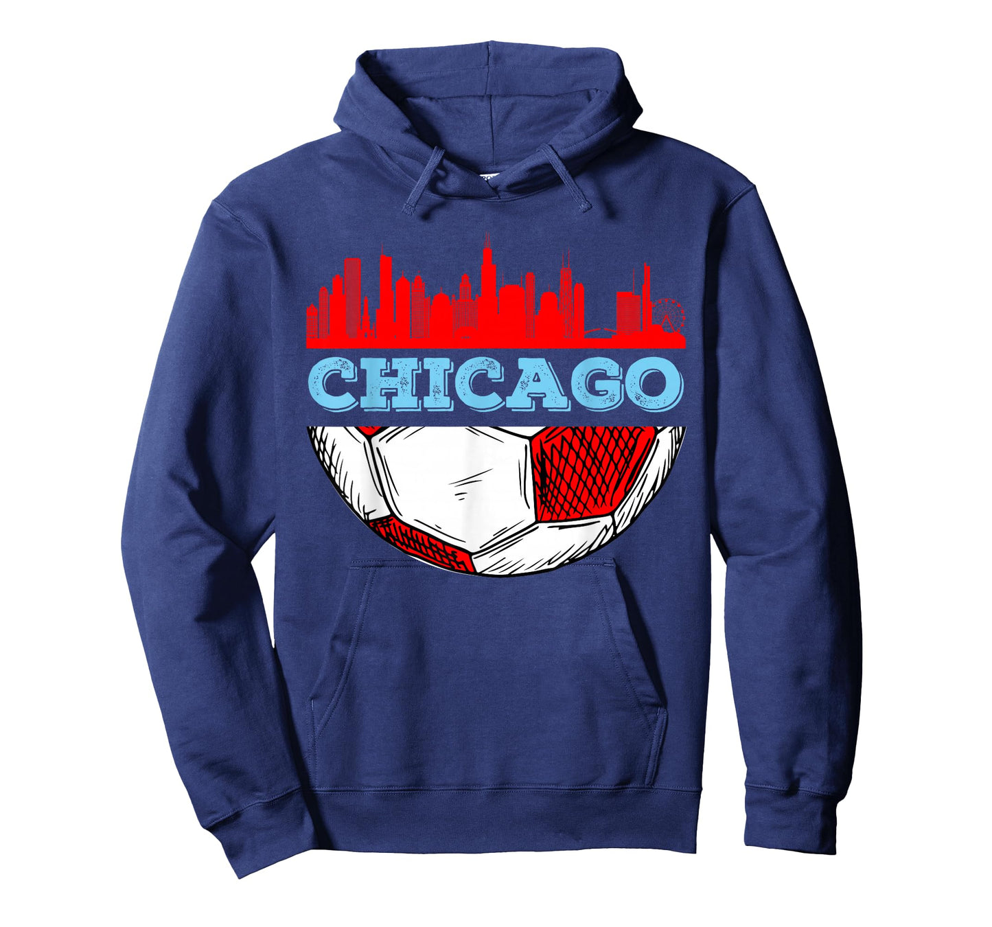 Chicago Skyline Shirt Chicago Soccer Tee Futbol Lover Gifts T-Shirt