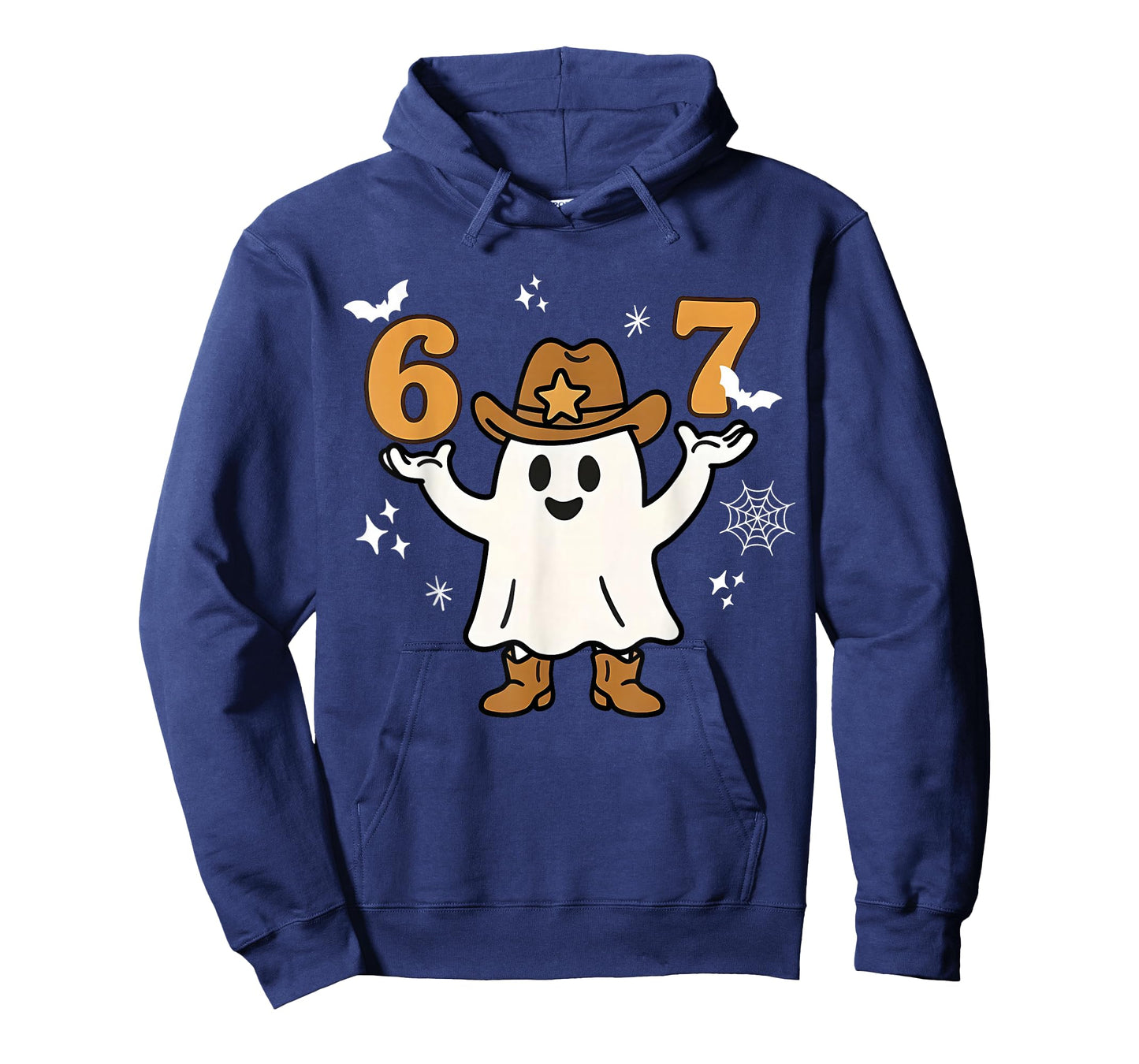 Funny Six Seven 6 7 Meme Cowboy Ghost Halloween Costume T-Shirt