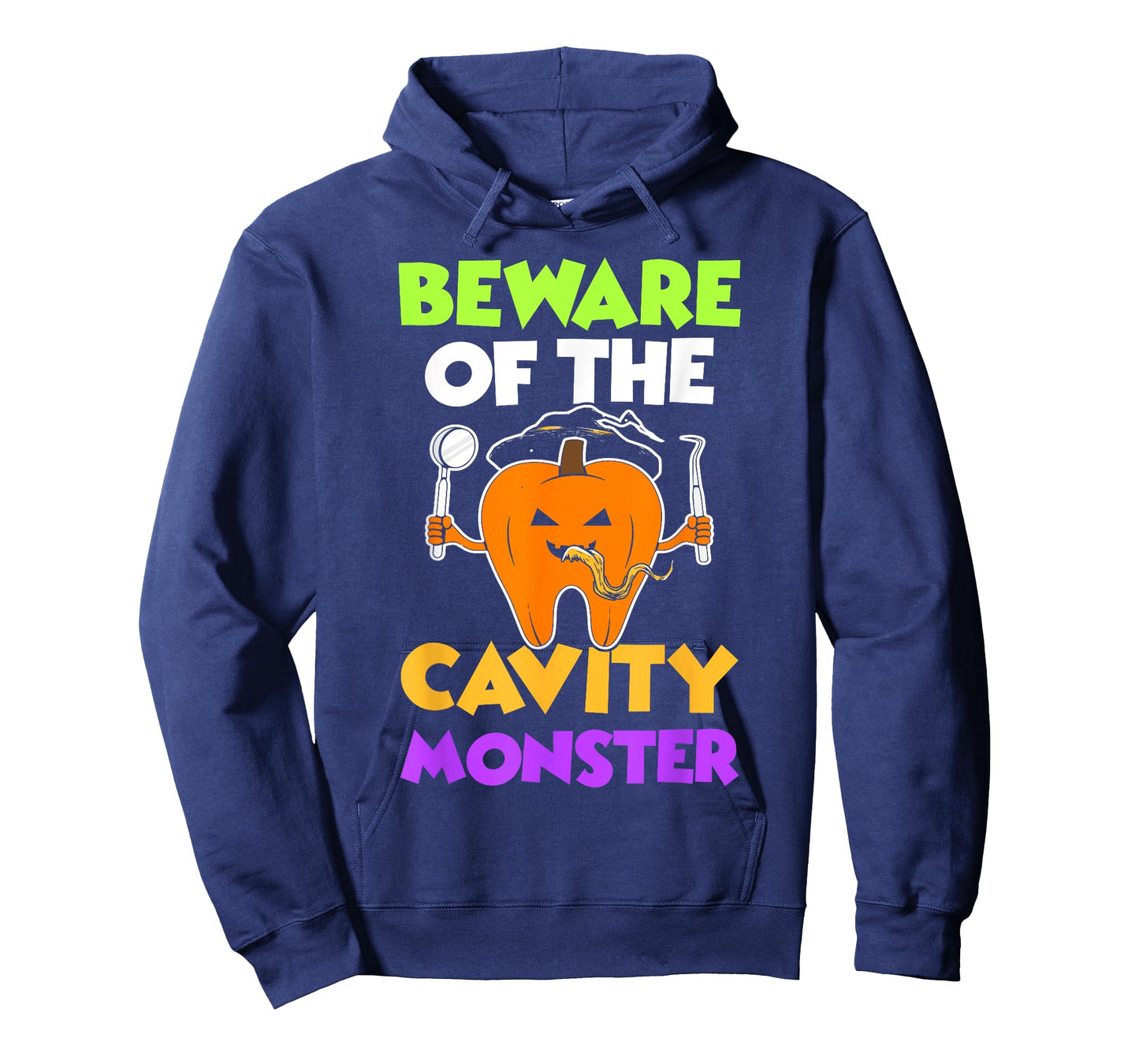 Beware Of The Cavity Monster Funny Halloween Dentist Dental T-Shirt