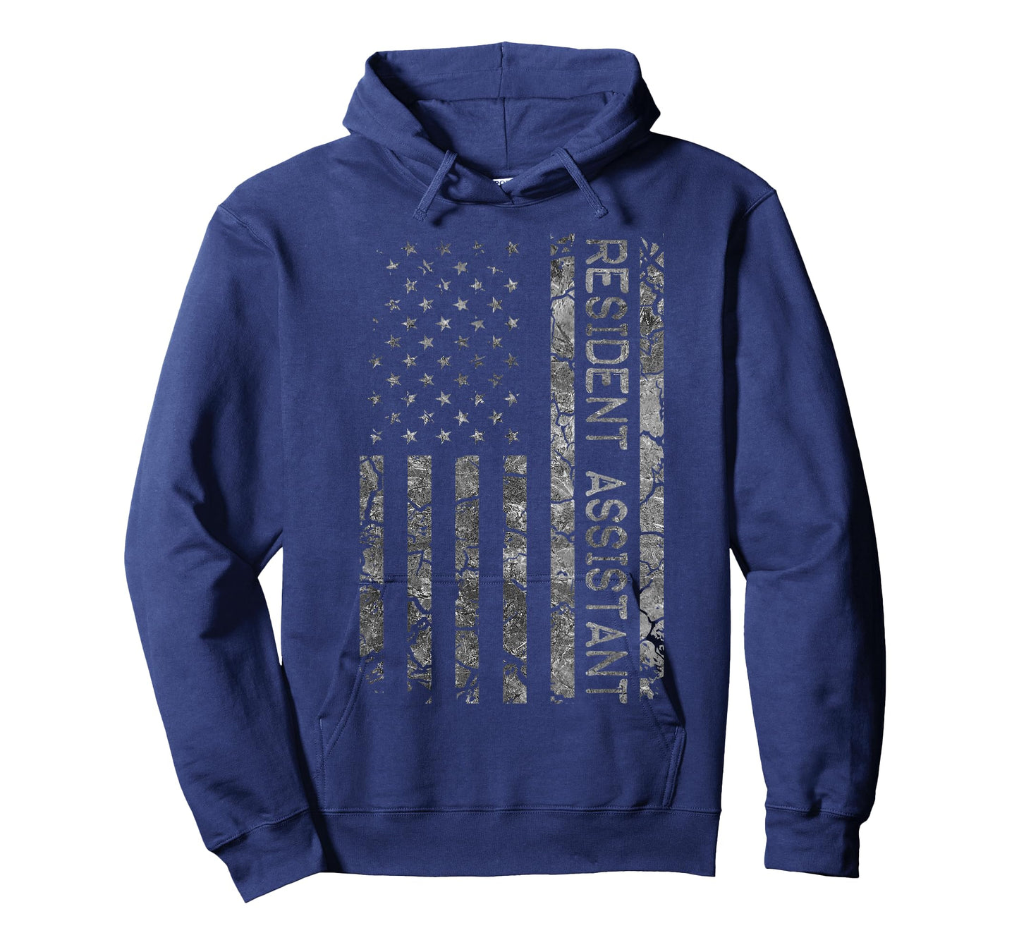 Funny Job Title Worker American Flag Resident Assistant T-Shirt for Women Men