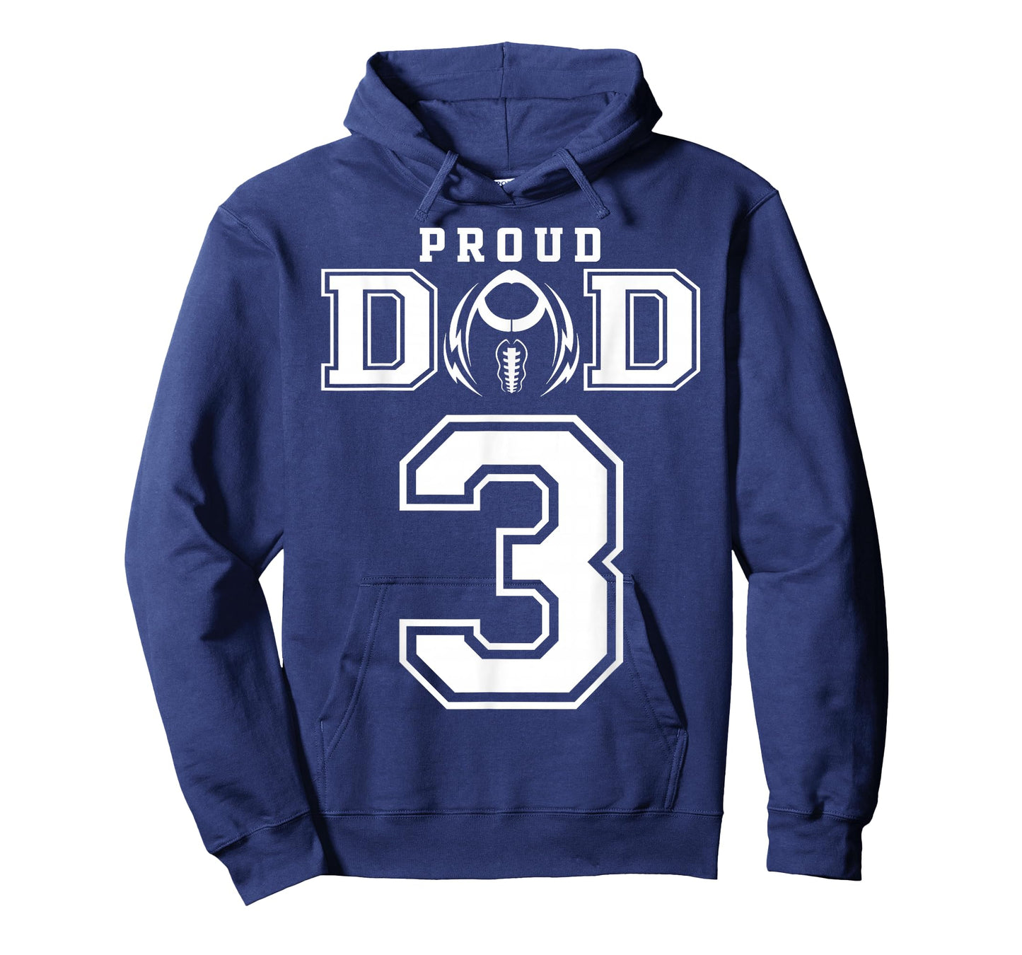 Custom Proud Football Dad Number 3 Personalized For Men T-Shirt