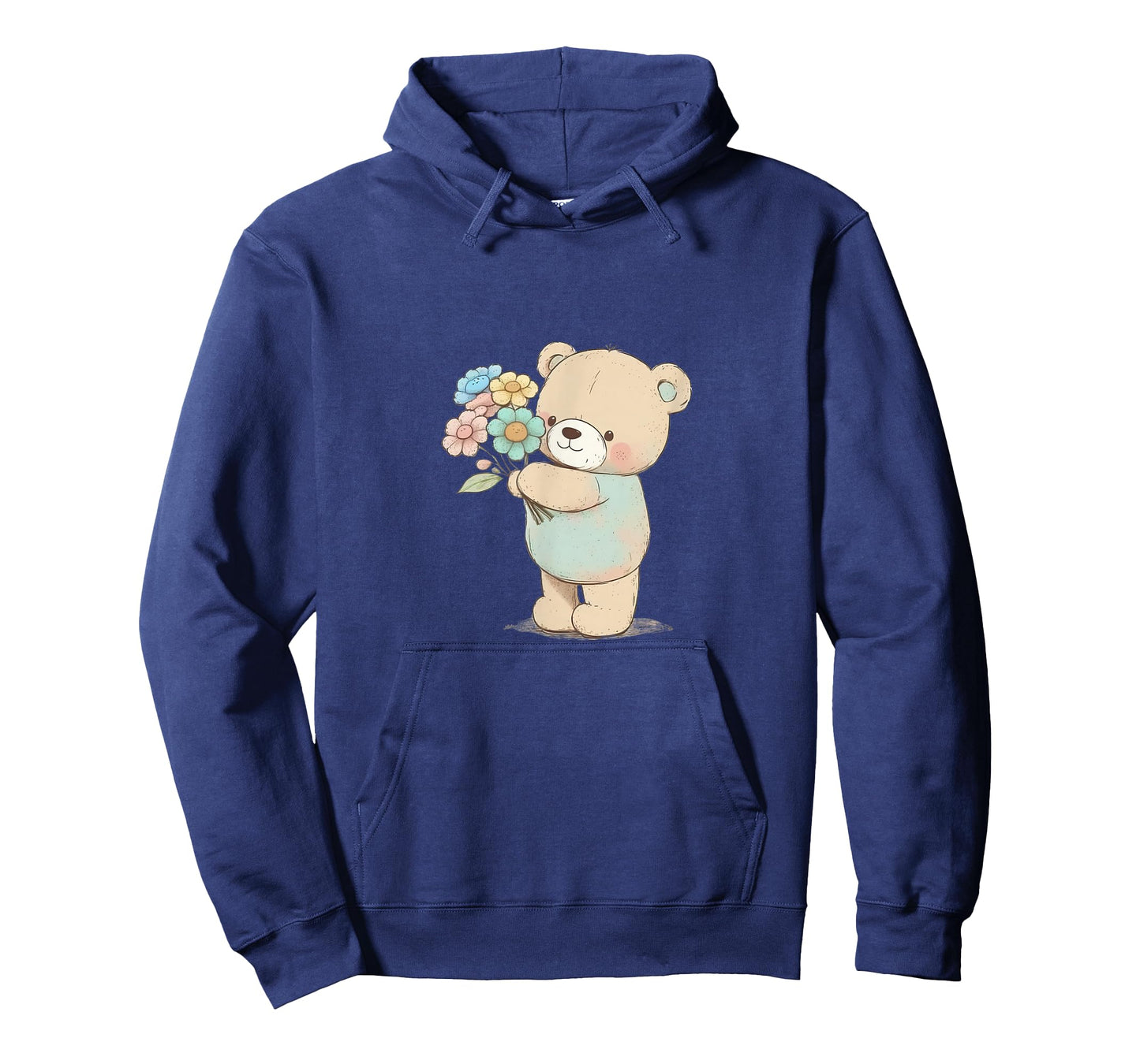 Cartoon Bear with Flowers T-Shirt