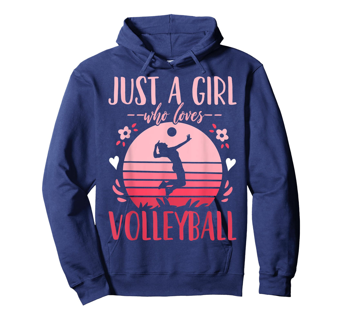 Volleyball Just a Girl Who Loves Volleyball Retro T-Shirt