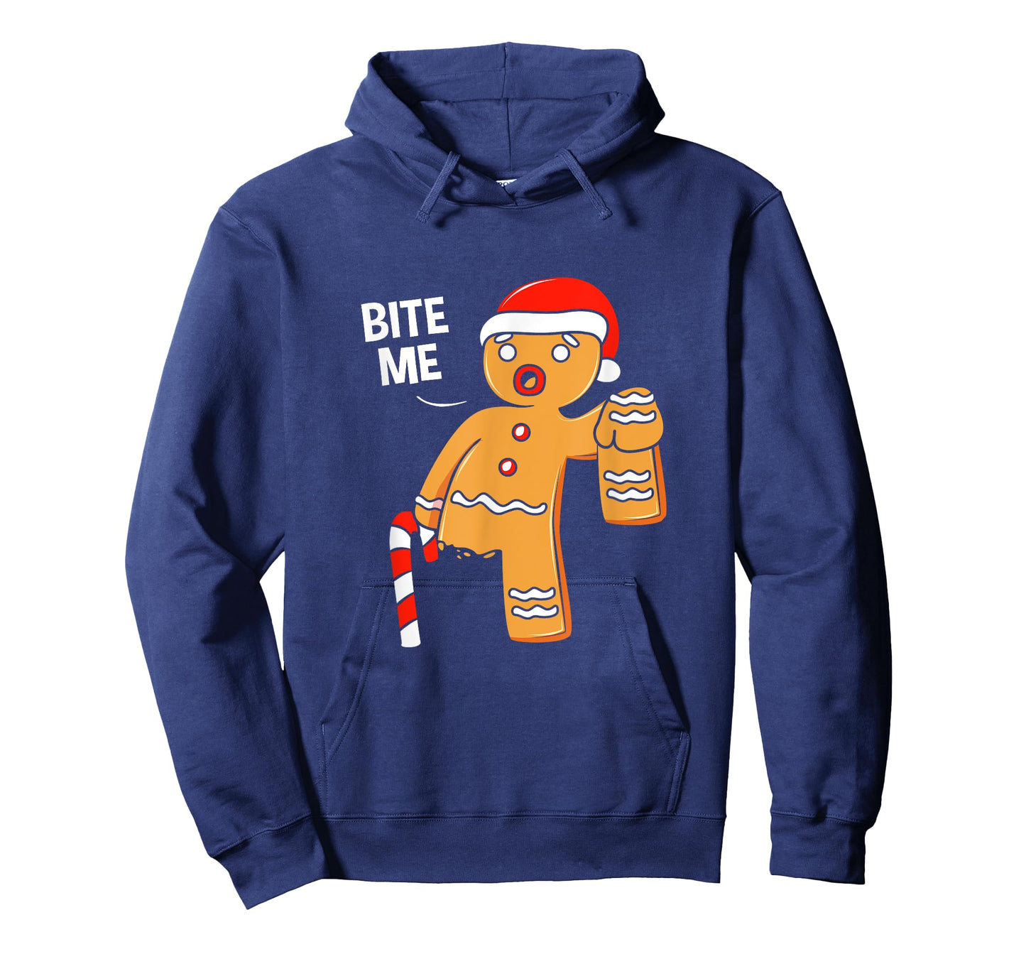 Funny Gingerbread Cookie Bite Me Christmas Candy Cane T-Shirt