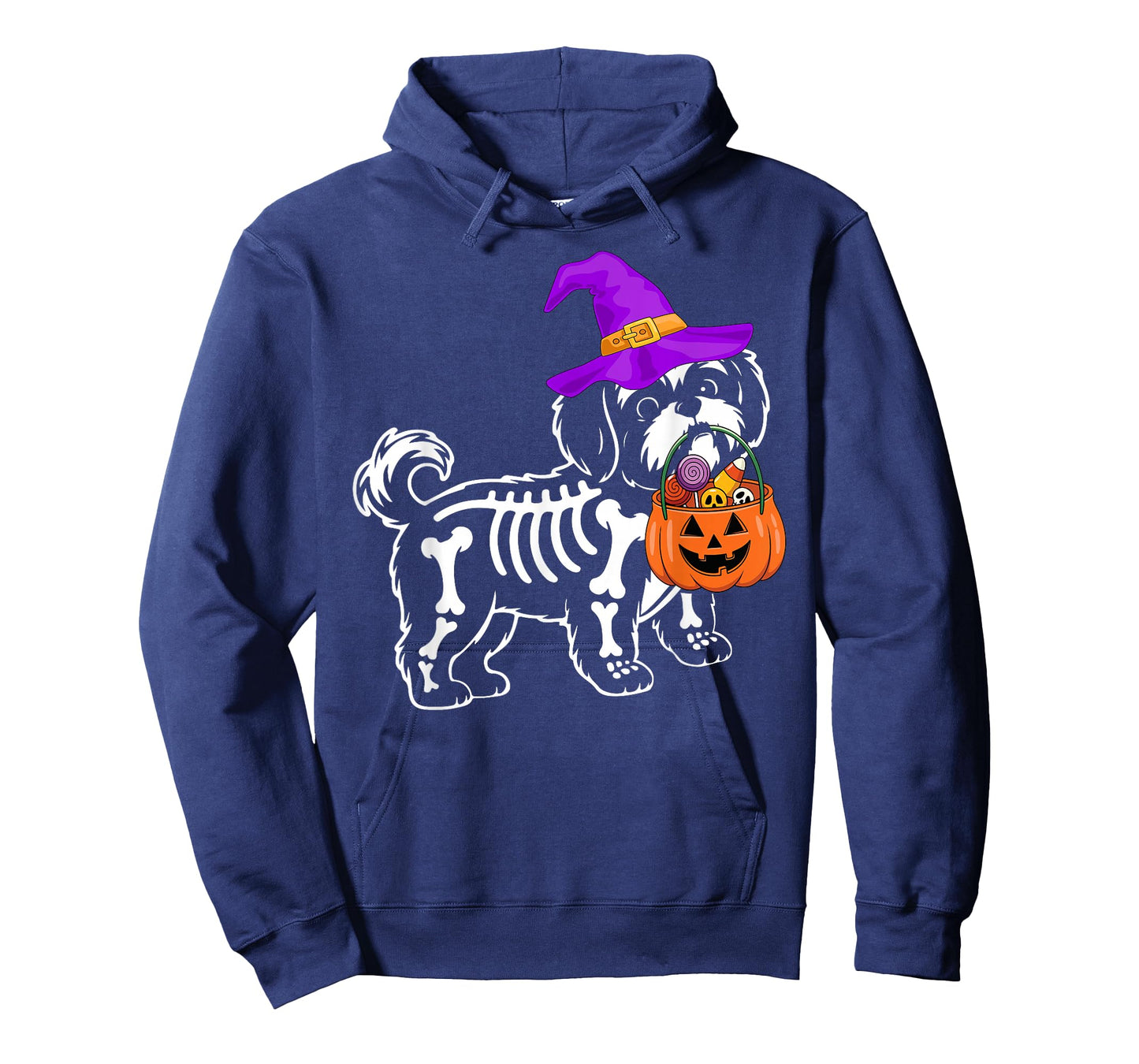 Shih Tzu Dog Halloween Spooky Skeleton Trick or Treat T-Shirt
