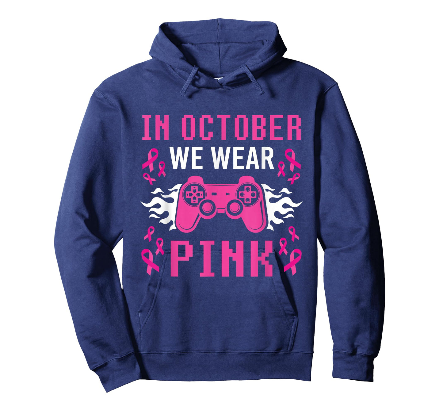 In October We Wear Pink Breast Cancer Gaming Kids Boys Youth T-Shirt