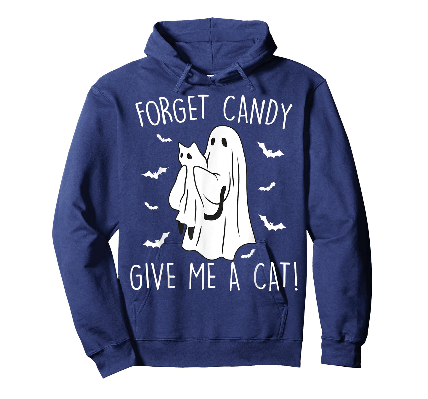 Funny Halloween Cat Ghost Forget Candy Give Me Cat Halloween T-Shirt for Men Women Kids