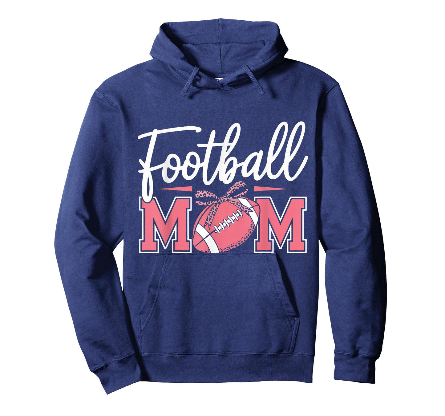 Football Mom Breast Cancer Awareness Pink Ribbon Leopard Mom T-Shirt