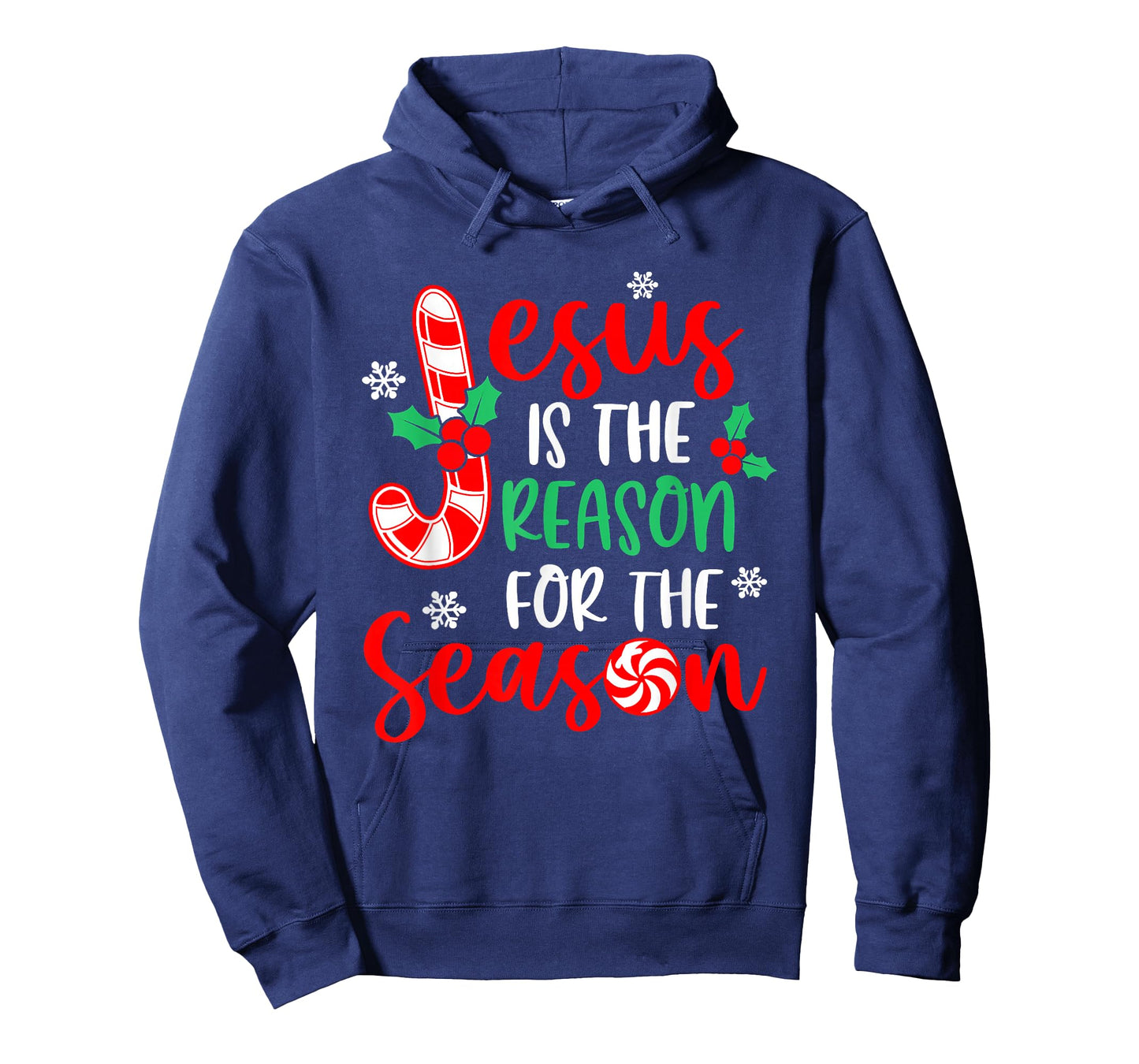 Jesus Is The Reason For The Season Christmas Xmas Candy Cane T-Shirt