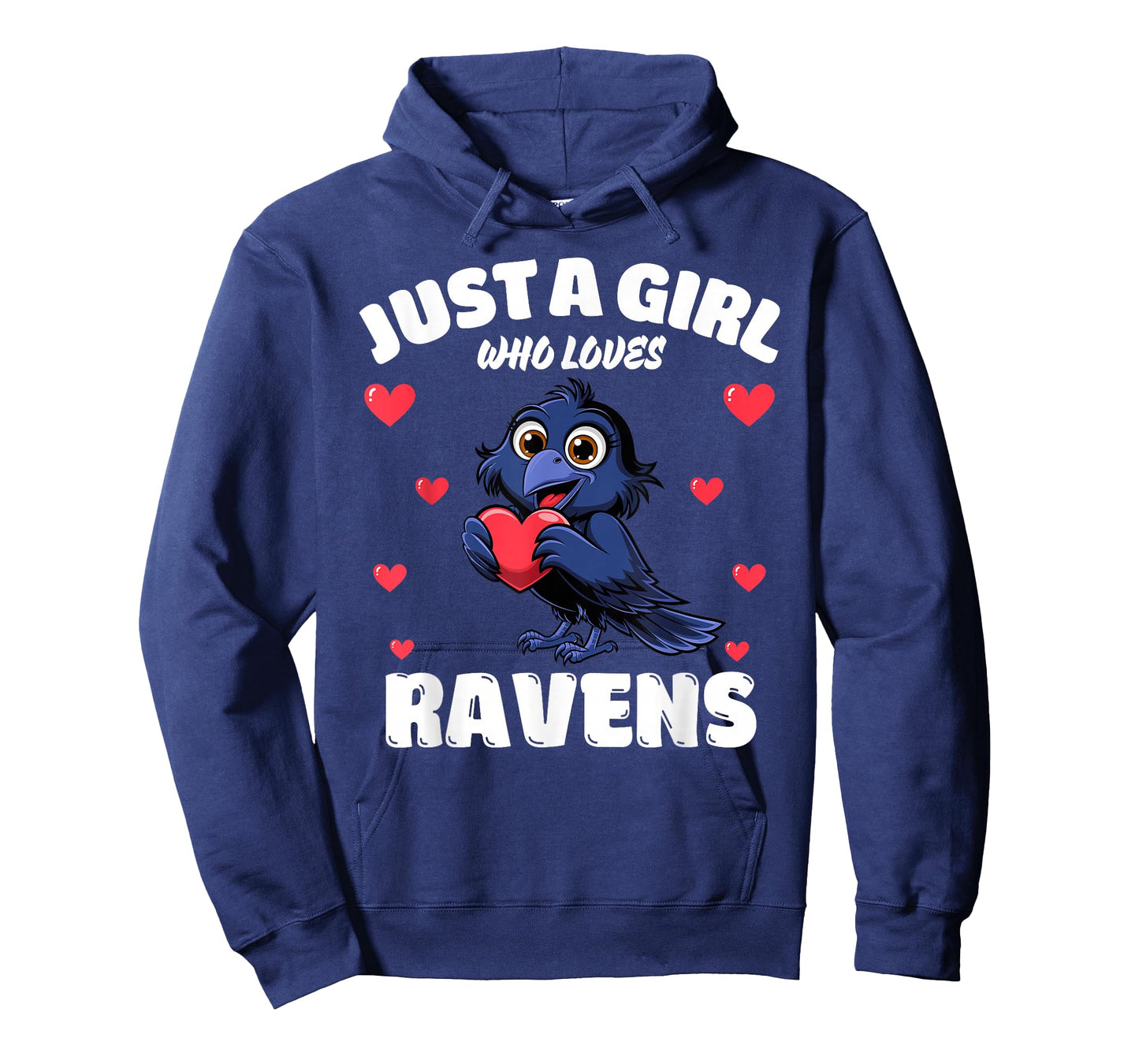 Just A Girl Who Loves Ravens, Cute Raven Lovers T-Shirt