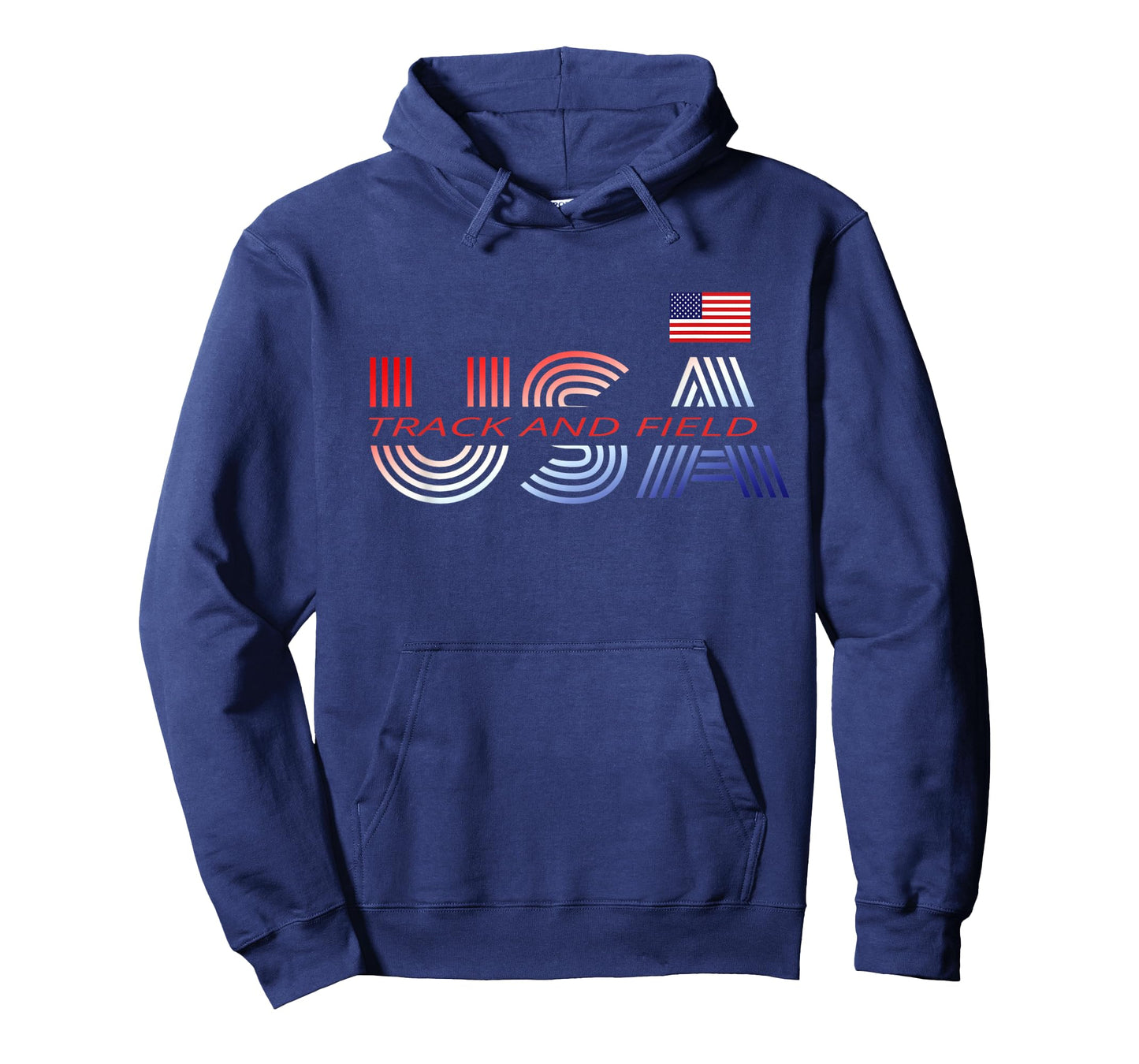Patriotic USA Team Sports Proud American Track and Field T-Shirt