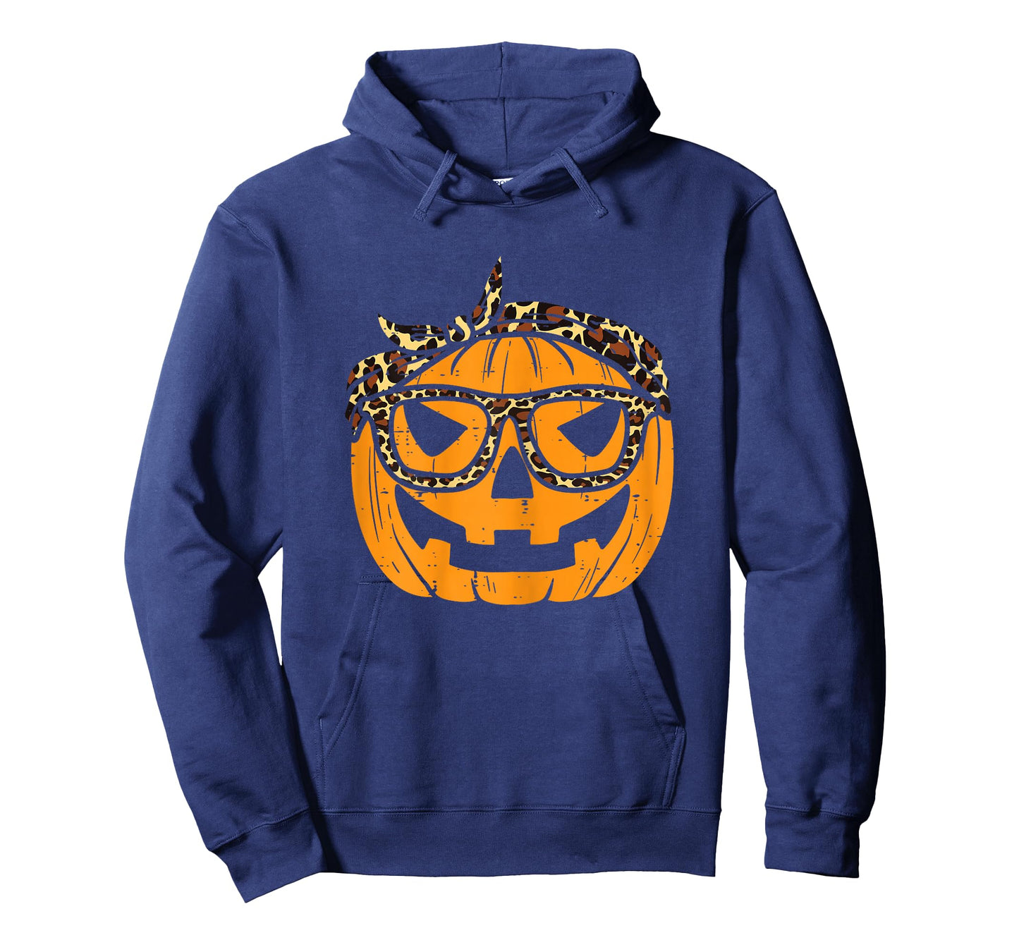 Pumpkin Leopard Bandana Cute Halloween Women Girls Ladies T-Shirt
