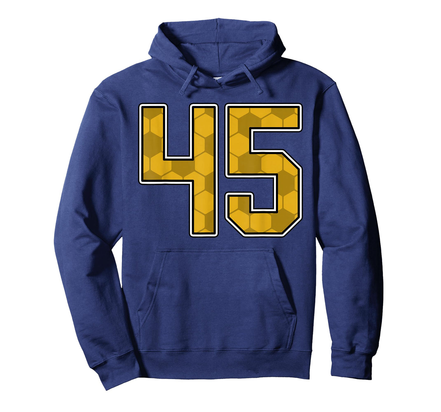 Gold Soccer Pattern Number 45 Jersey Player Uniform #45 T-Shirt