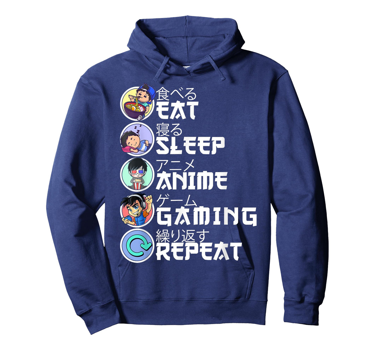 Eat Sleep Anime Gaming Repeat Gamer Japanese Ramen Anime T-Shirt