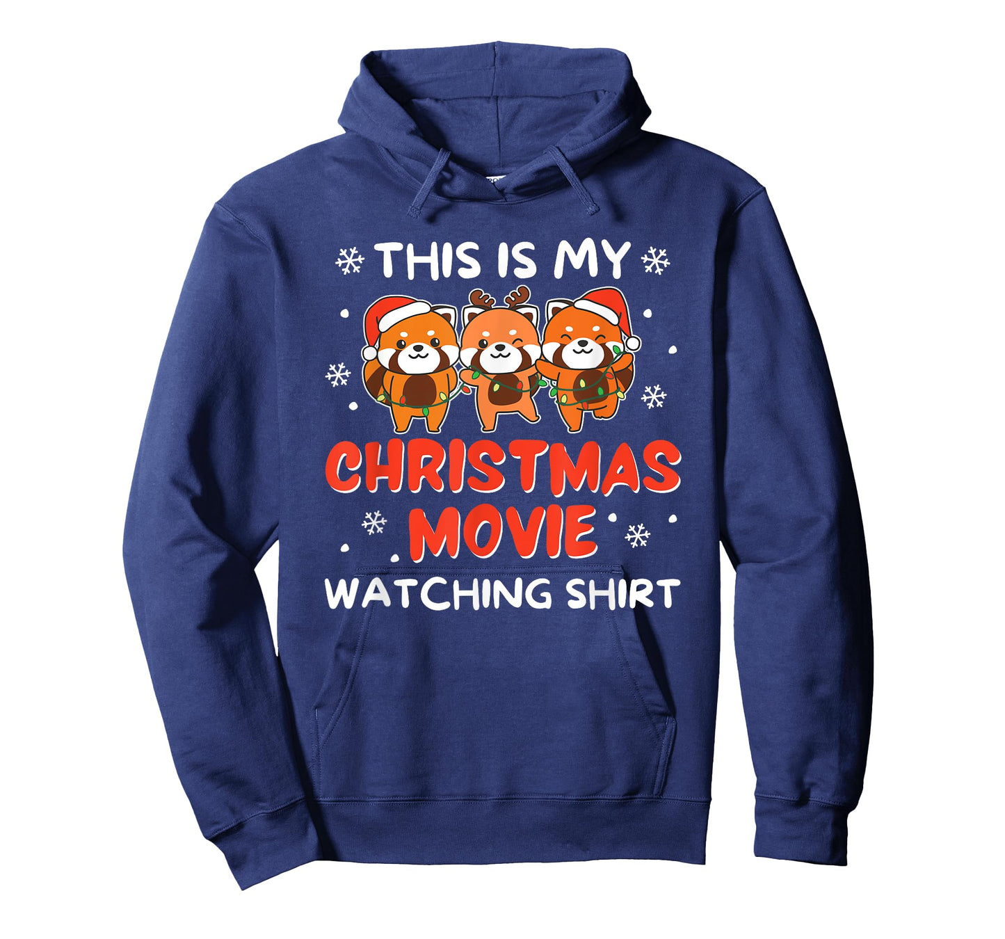 Red Panda Christmas Movie Watching T-Shirt