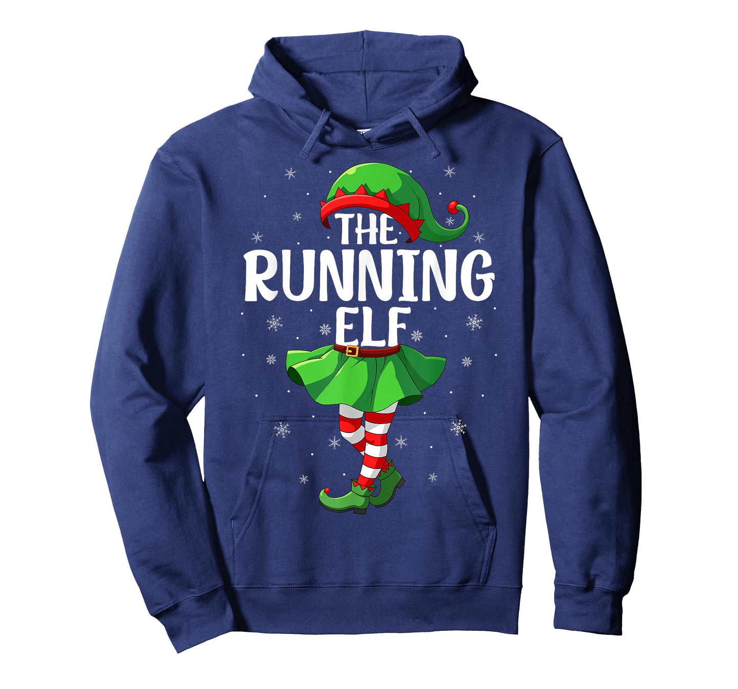 Running Elf Christmas Girls Women Elf Squad Xmas Family T-Shirt