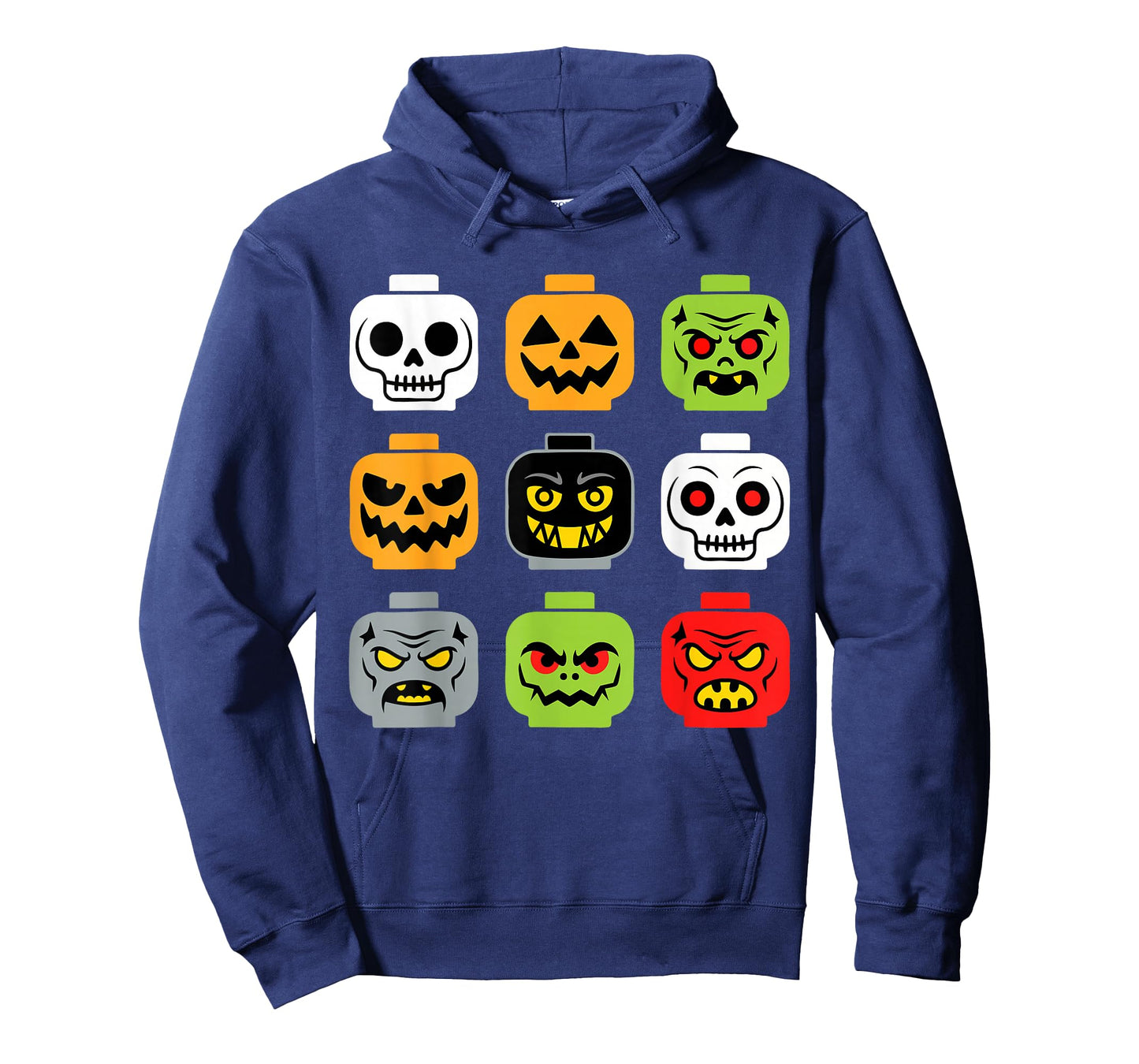 Halloween Building Brick Head Shirt Adult Men Kids Youth Boy T-Shirt