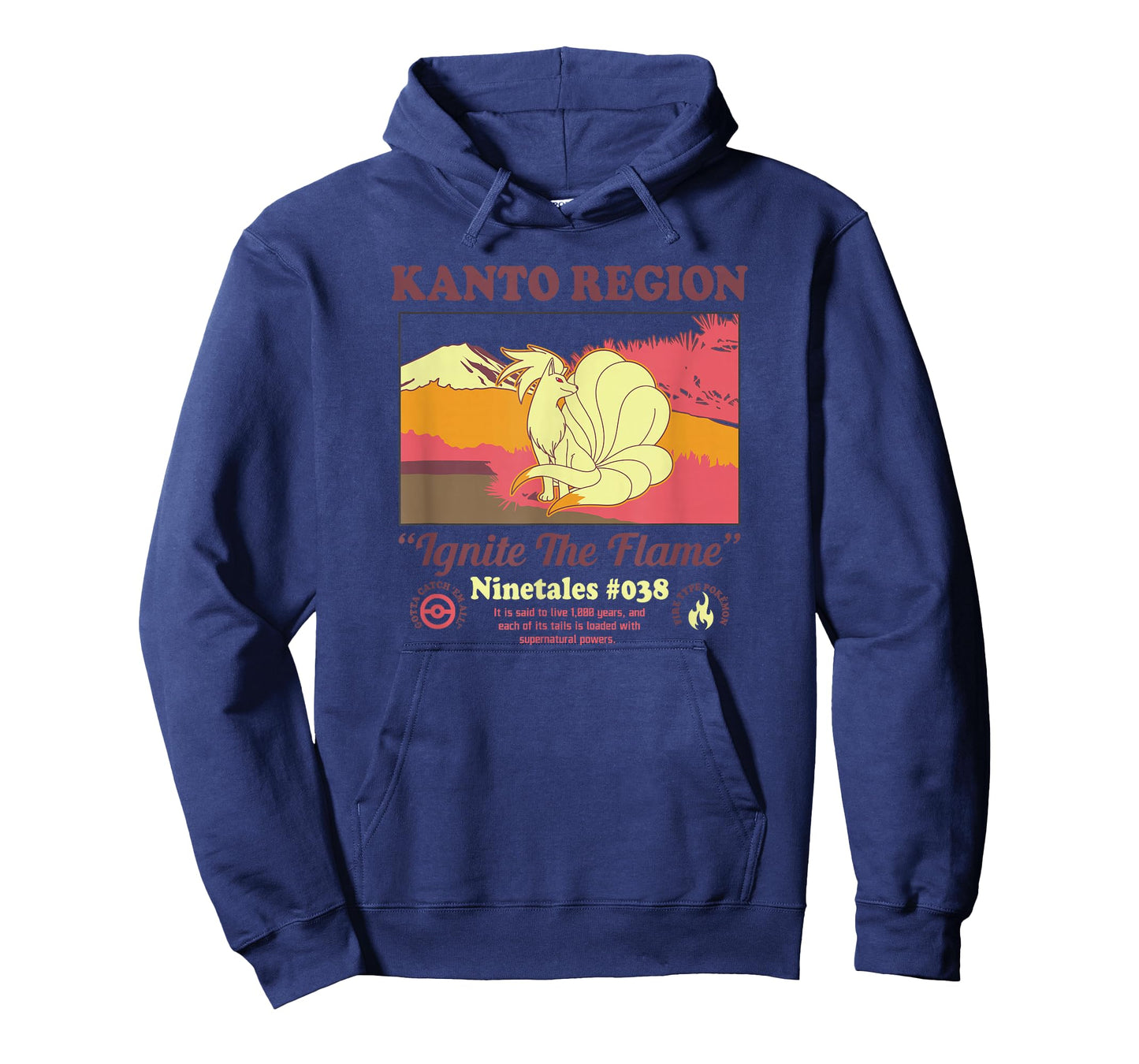 Pokémon Ninetales Kanto Region Ignite The Flame Portrait T-Shirt