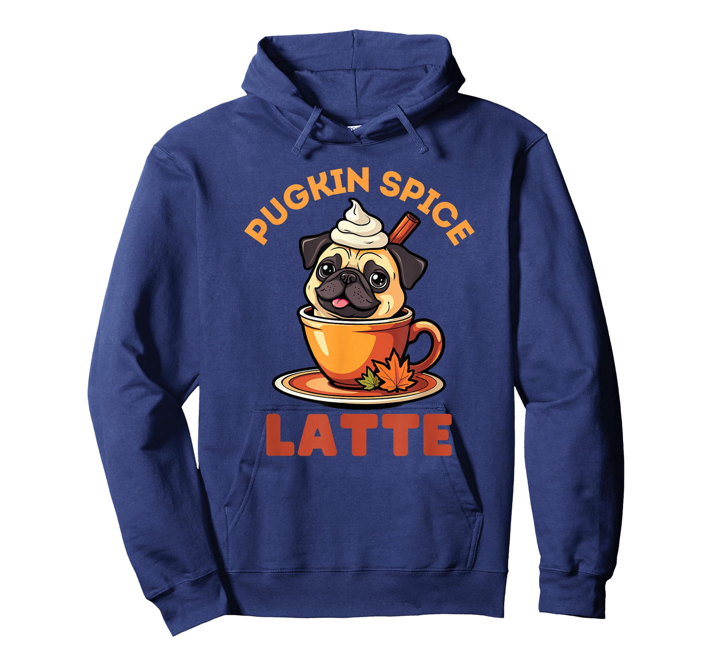 Pugkin Spice Latte Funny Fall Cute Pug Halloween T-Shirt