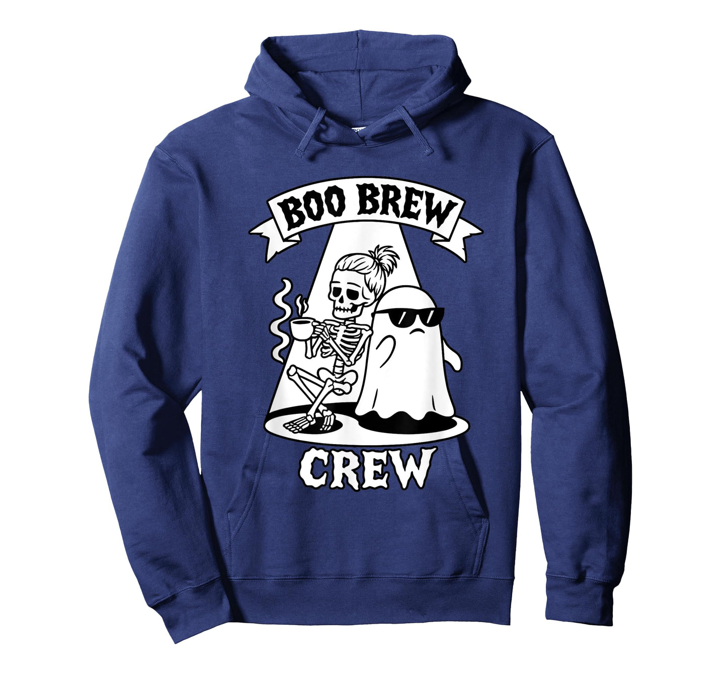 Boo Brew Crew Skeleton Ghost Halloween Coffee Lovers T-Shirt