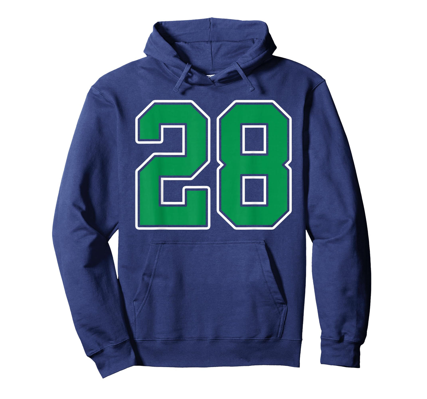 Kelly Green White Number 28 Jersey Player Uniform #28 T-Shirt